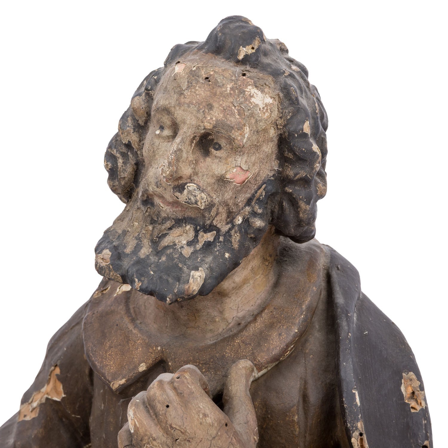 ANTIKE BAROCK HEILIGENFIGUR 18 TES JHDT HEILIGER APOSTEL 51cm – Bild 6