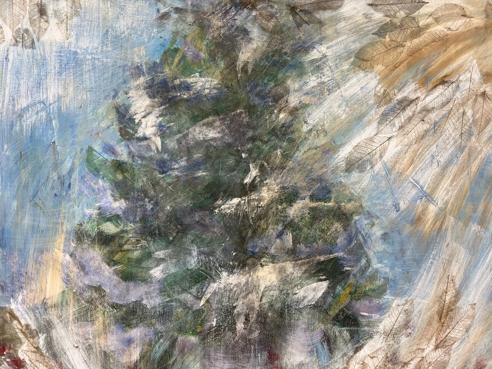 MODERNES ÖLGEMÄLDE AUF LEINWAND SIGNIERT ABSTRAKT 70x90cm