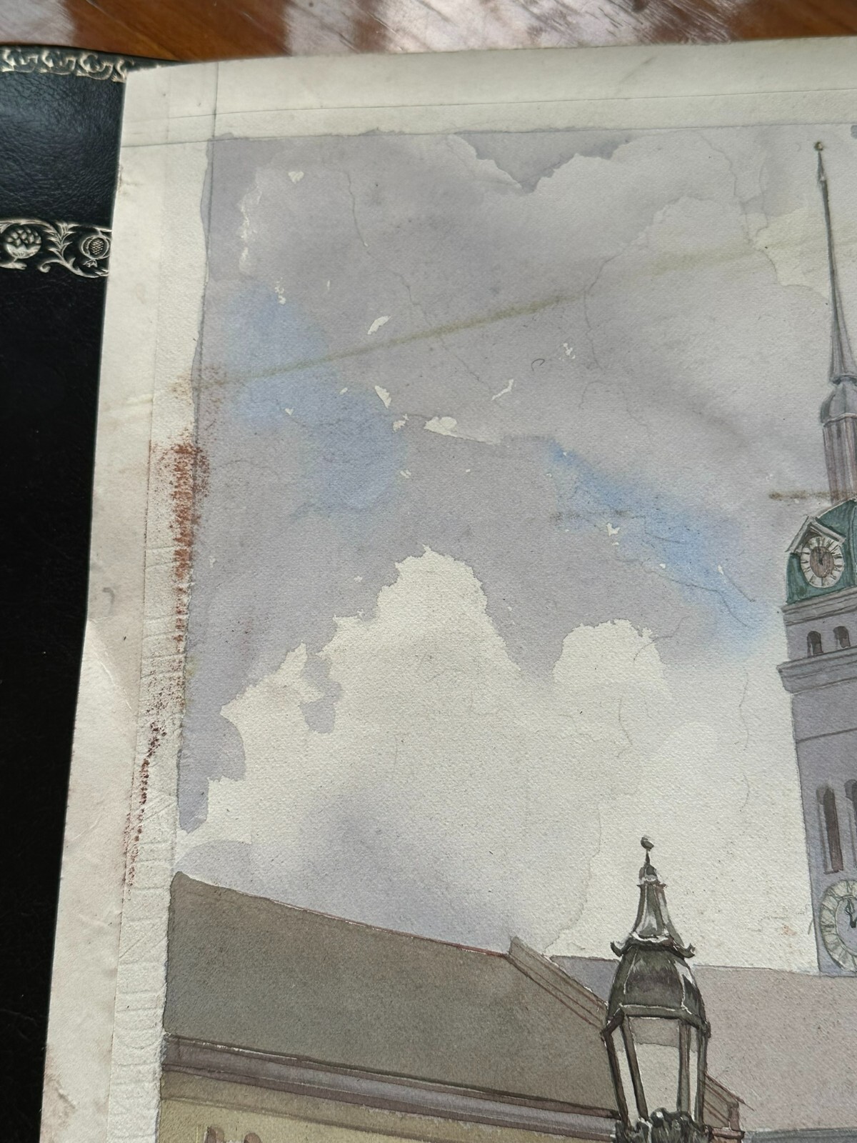 HANS SCHÜTZ GROSSES AQUARELL AUF PAPIER SIGNIERT MENSCHEN AM MARKT – Bild 7