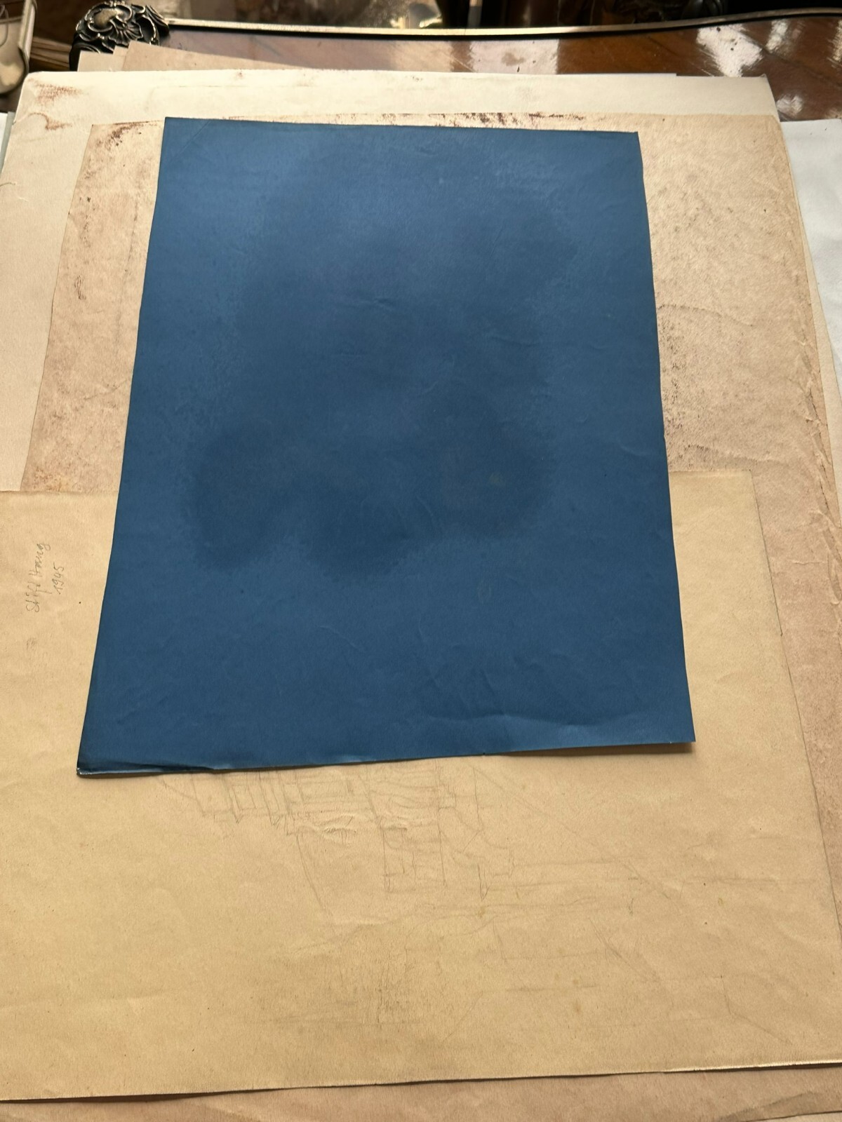 3x ANTIKE ZEICHNUNG AUF PAPIER STUDIE PORTRAIT MANN HANS SCHÜTZ – Bild 13