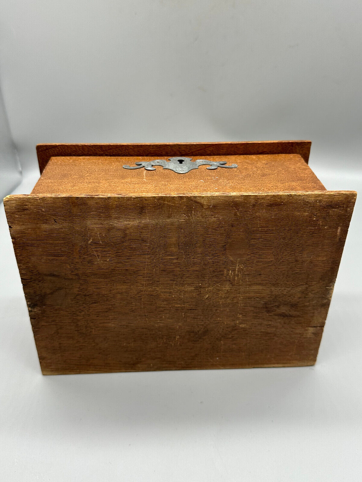 ANTIKE JUGENDSTIL SCHATULLE SCHMUCKSCHATULLE HOLZ MIT METALL BESCHLÄGEN – Bild 10