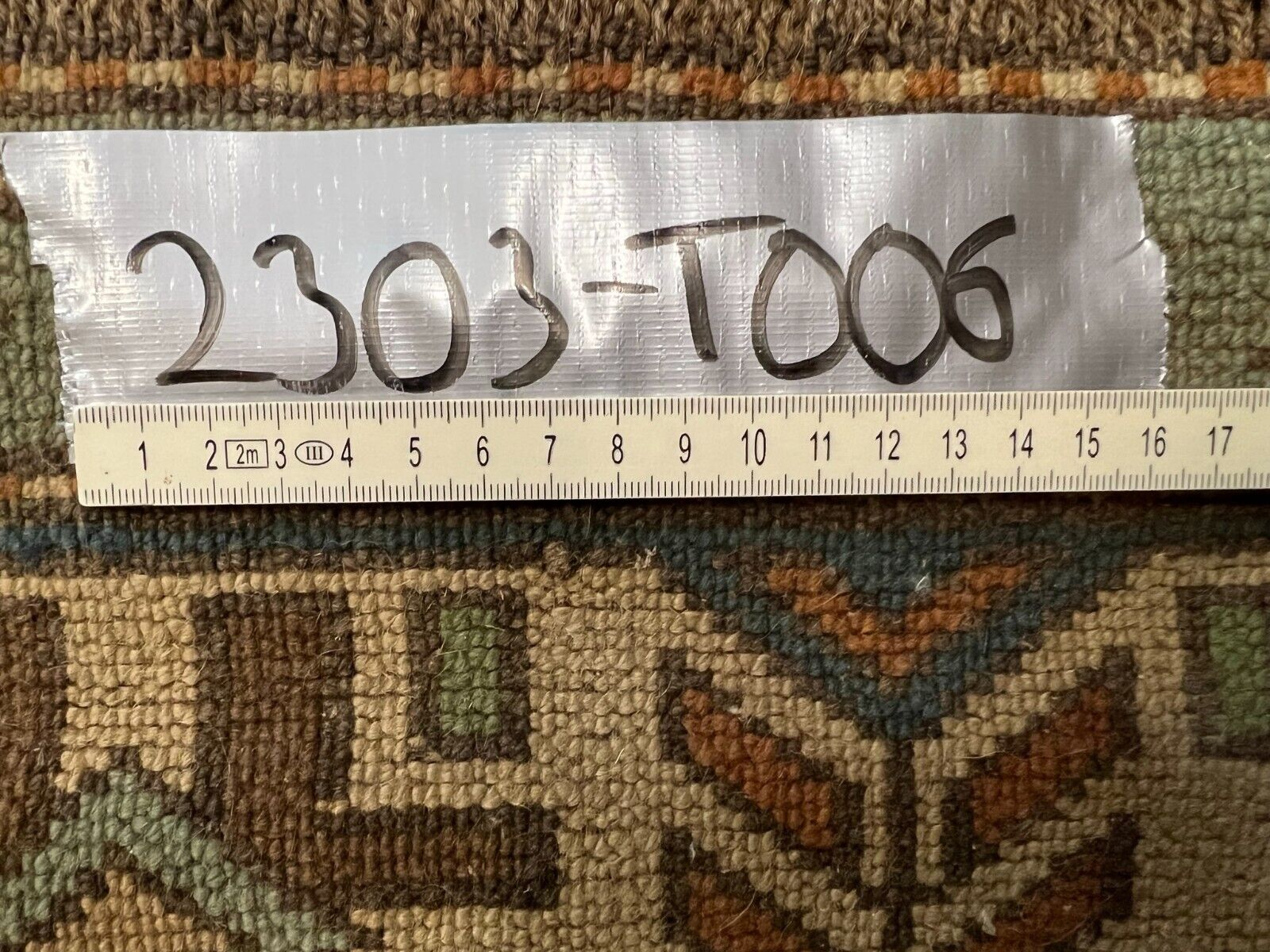 ALTER TEPPICH AUS WOLLE HANDGEKNÜPFT 140x193cm – Bild 11