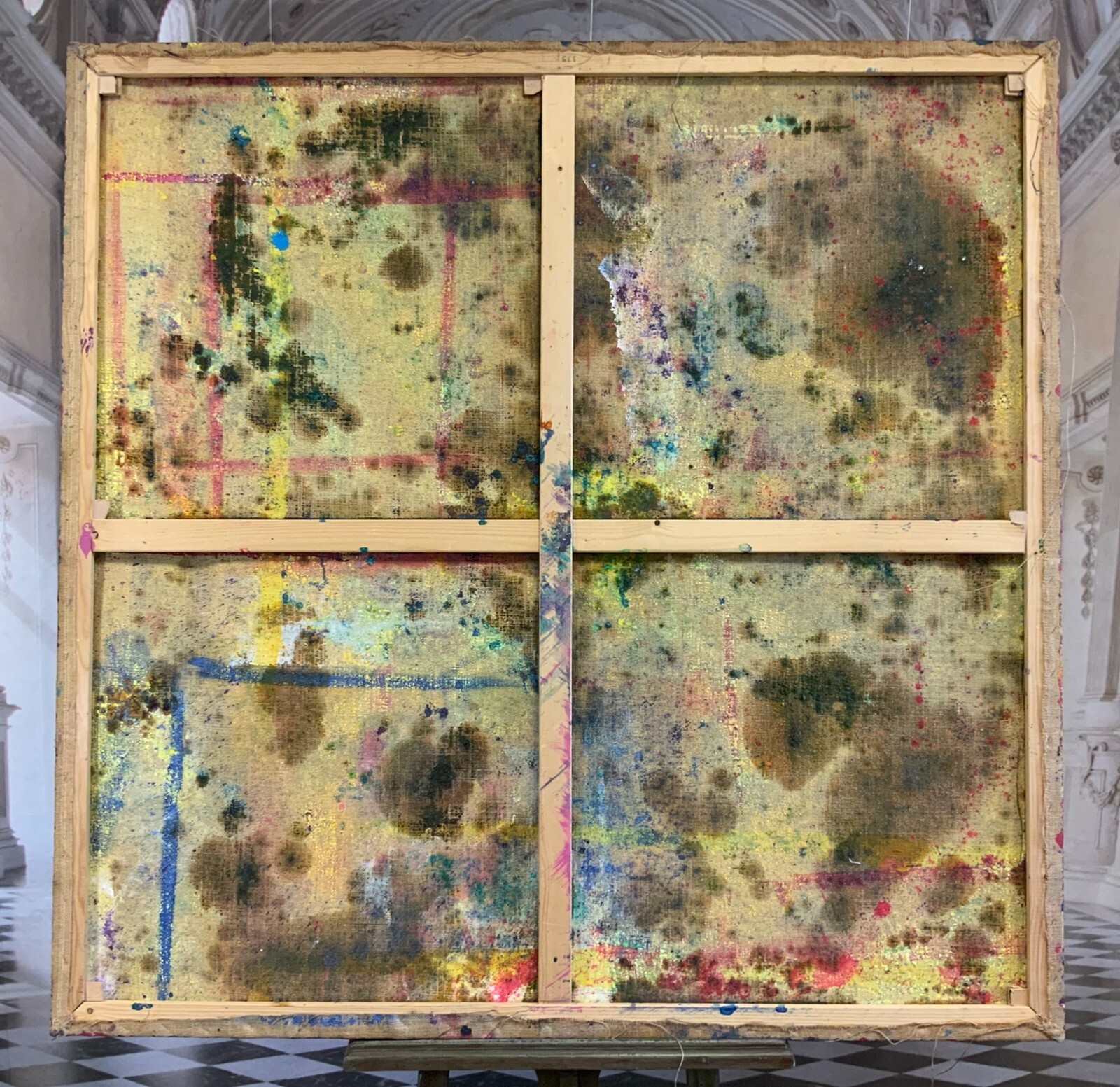 ACRYLGEMÄLDE MODERN GROSSES GEMÄLDE VON WALDEMAR KUFNER (1940-2016) 135x135cm – Bild 11
