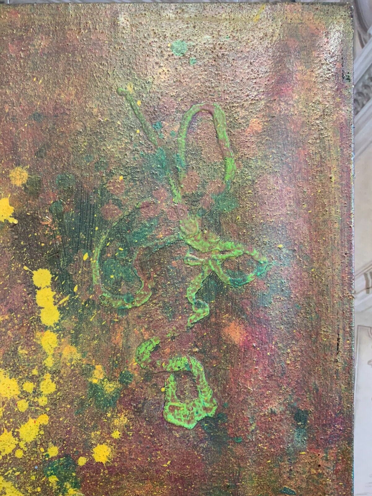ACRYLGEMÄLDE MODERN GROSSES GEMÄLDE VON WALDEMAR KUFNER (1940-2016) 135x135cm – Bild 7