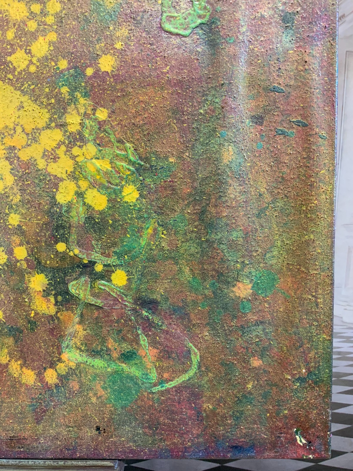 ACRYLGEMÄLDE MODERN GROSSES GEMÄLDE VON WALDEMAR KUFNER (1940-2016) 135x135cm – Bild 8