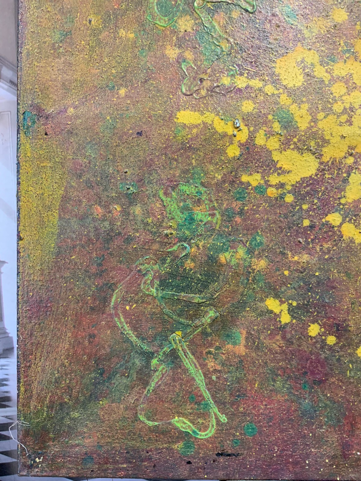 ACRYLGEMÄLDE MODERN GROSSES GEMÄLDE VON WALDEMAR KUFNER (1940-2016) 135x135cm – Bild 10