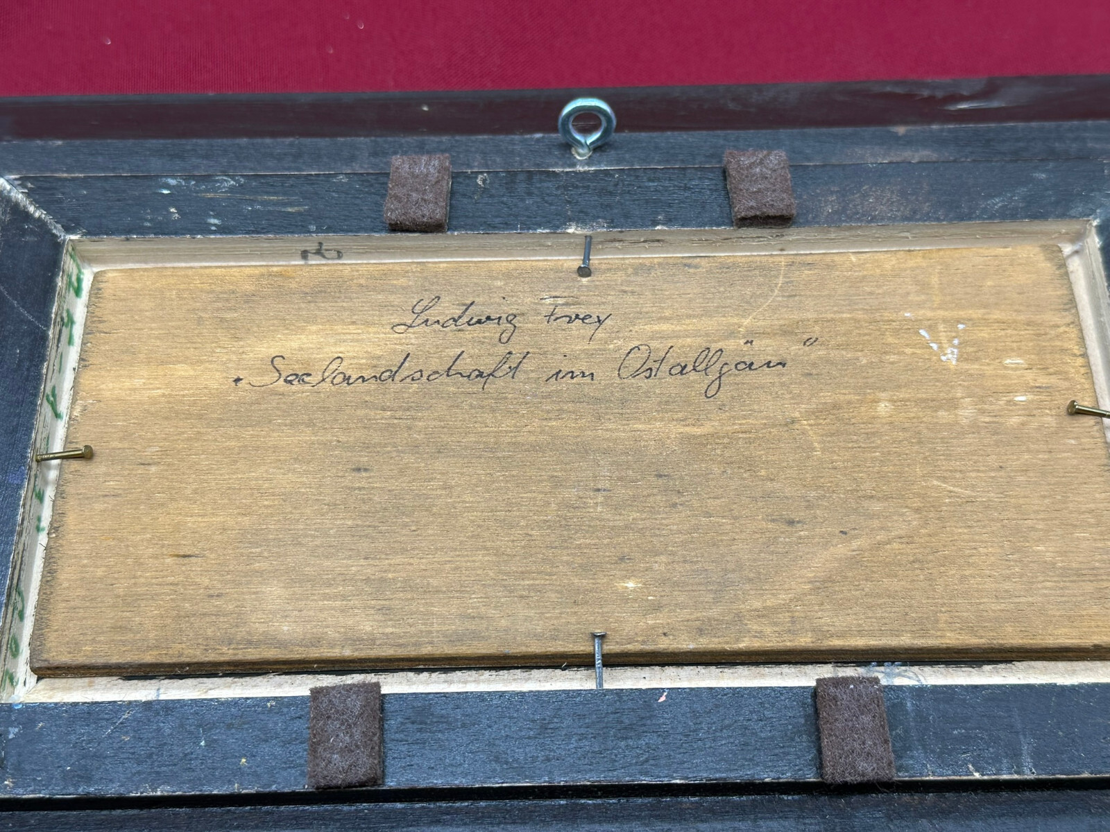 ÖLGEMÄLDE PRUNKRAHMEN PERSONEN AM SEE LANDSCHAFT IM OSTALGÄU LUDWIG FREY – Bild 8