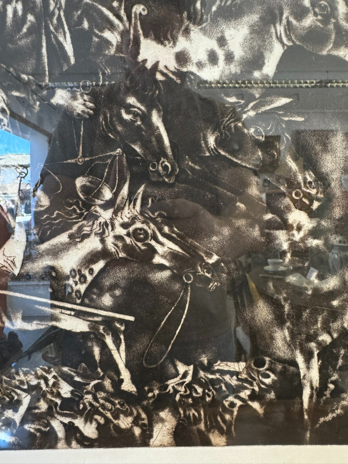 Jan MENTLÍK (1929) SIGNIERTE LITHOGRAFIE HINTER GLAS KÖNIG AUF PFERD – Bild 8