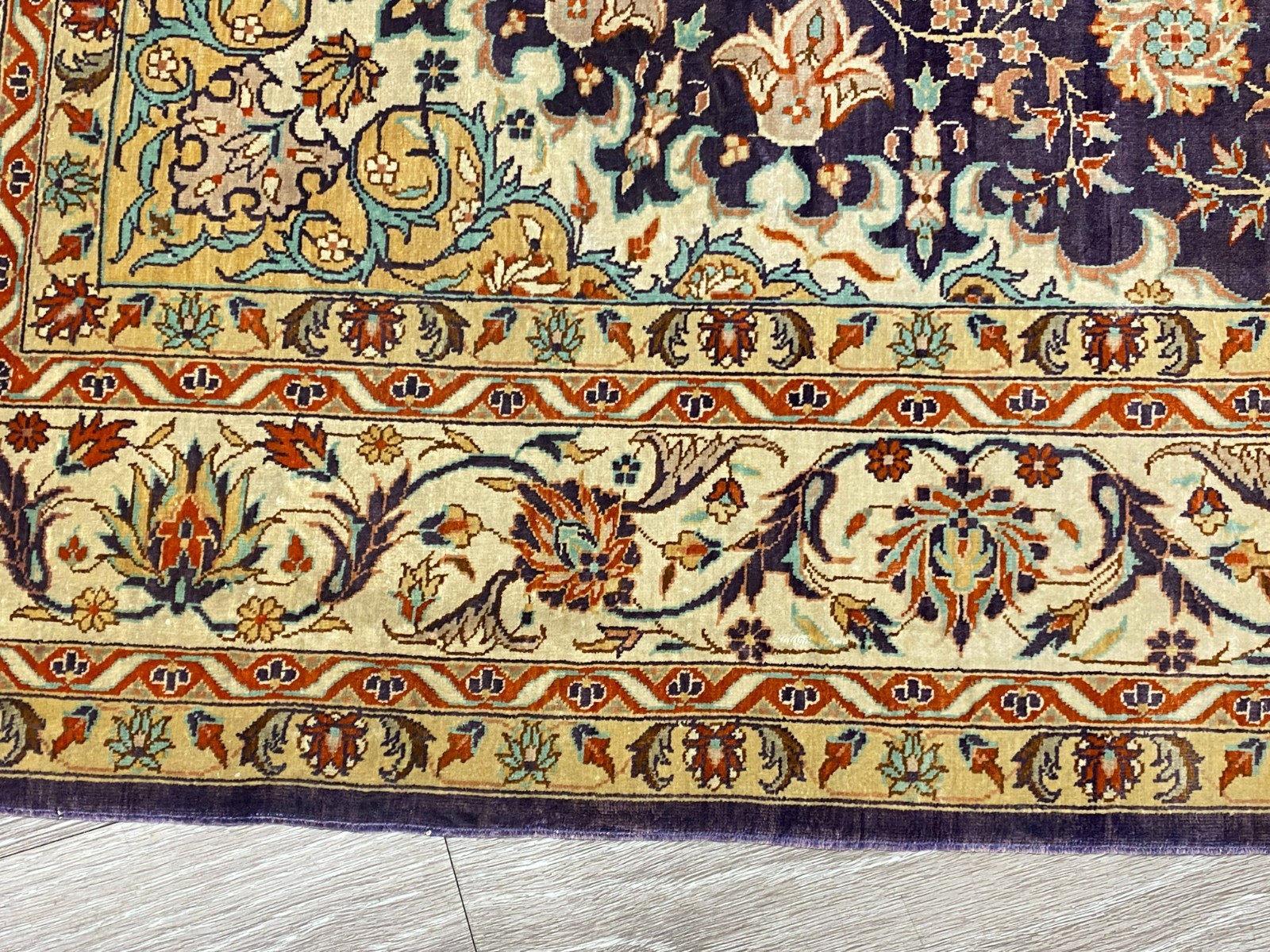 ISFAHAN TEPPICH SEIDETEPPICH SEIDE 1.000.000 KNOTEN 163x93cm ORIENTTEPPICH – Bild 12