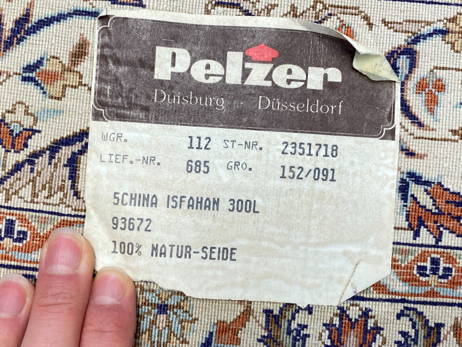 ISFAHAN TEPPICH SEIDETEPPICH SEIDE 1.000.000 KNOTEN 163x93cm ORIENTTEPPICH – Bild 24