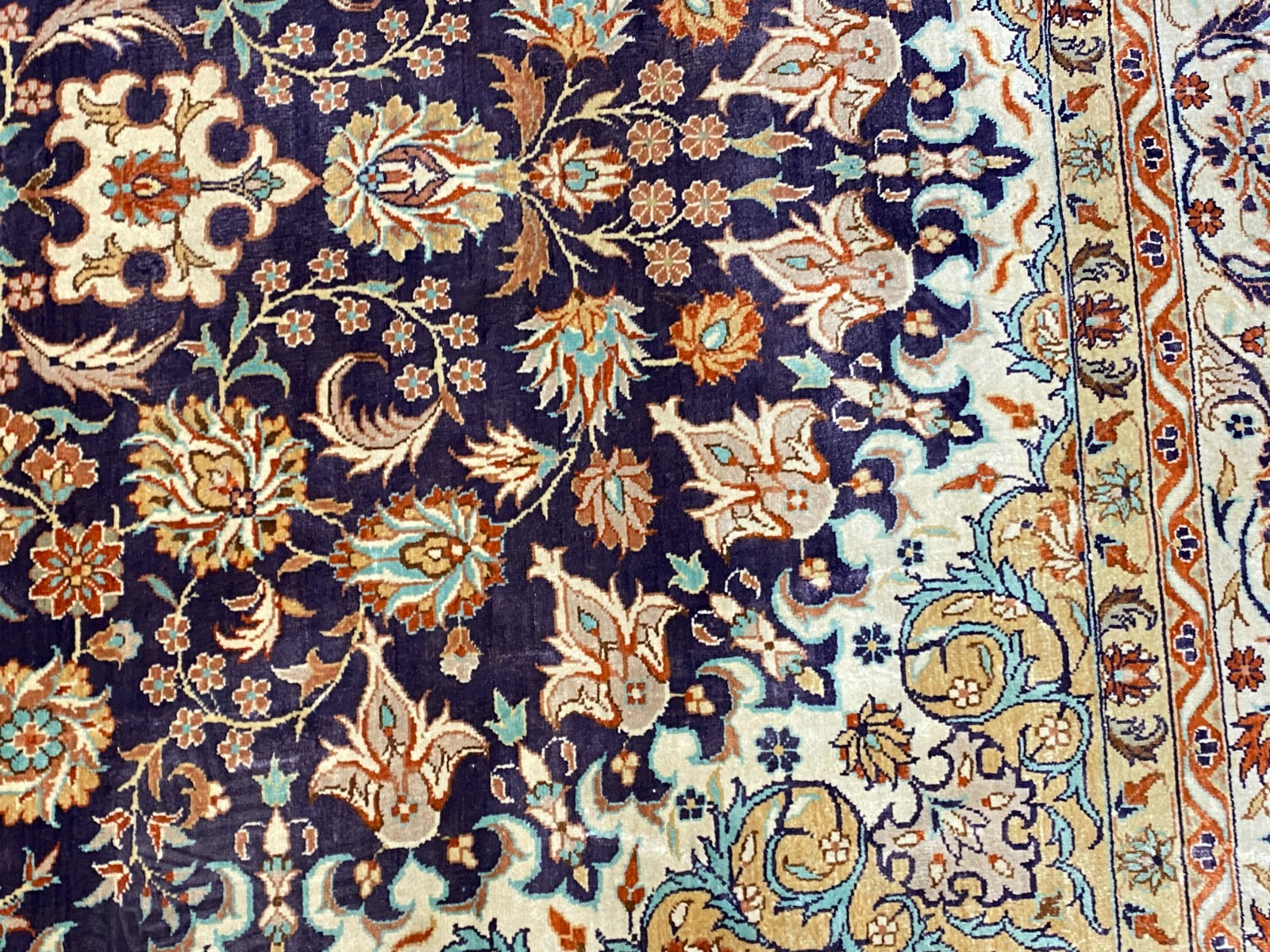 ISFAHAN TEPPICH SEIDETEPPICH SEIDE 1.000.000 KNOTEN 163x93cm ORIENTTEPPICH – Bild 7