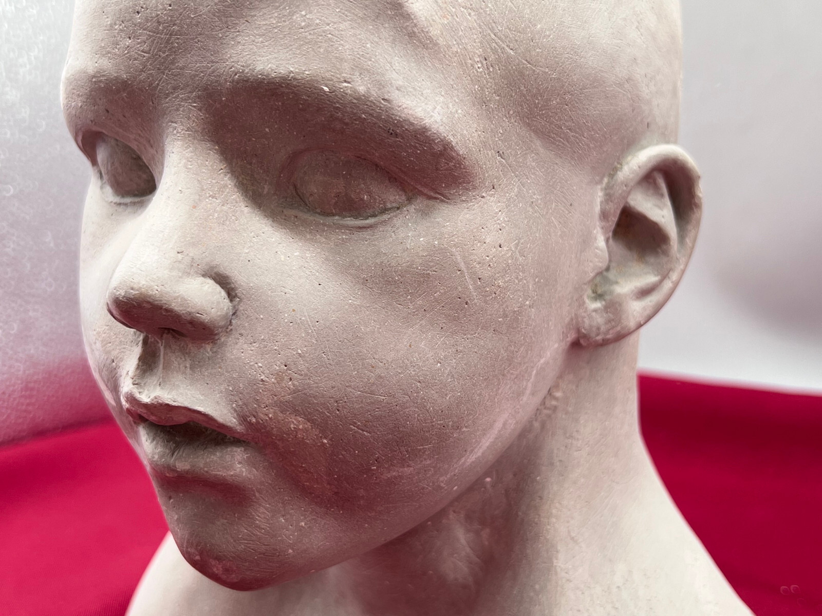 KERAMIK BÜSTE HANDGEARBEITET KOPF EINES KINDES – Bild 7