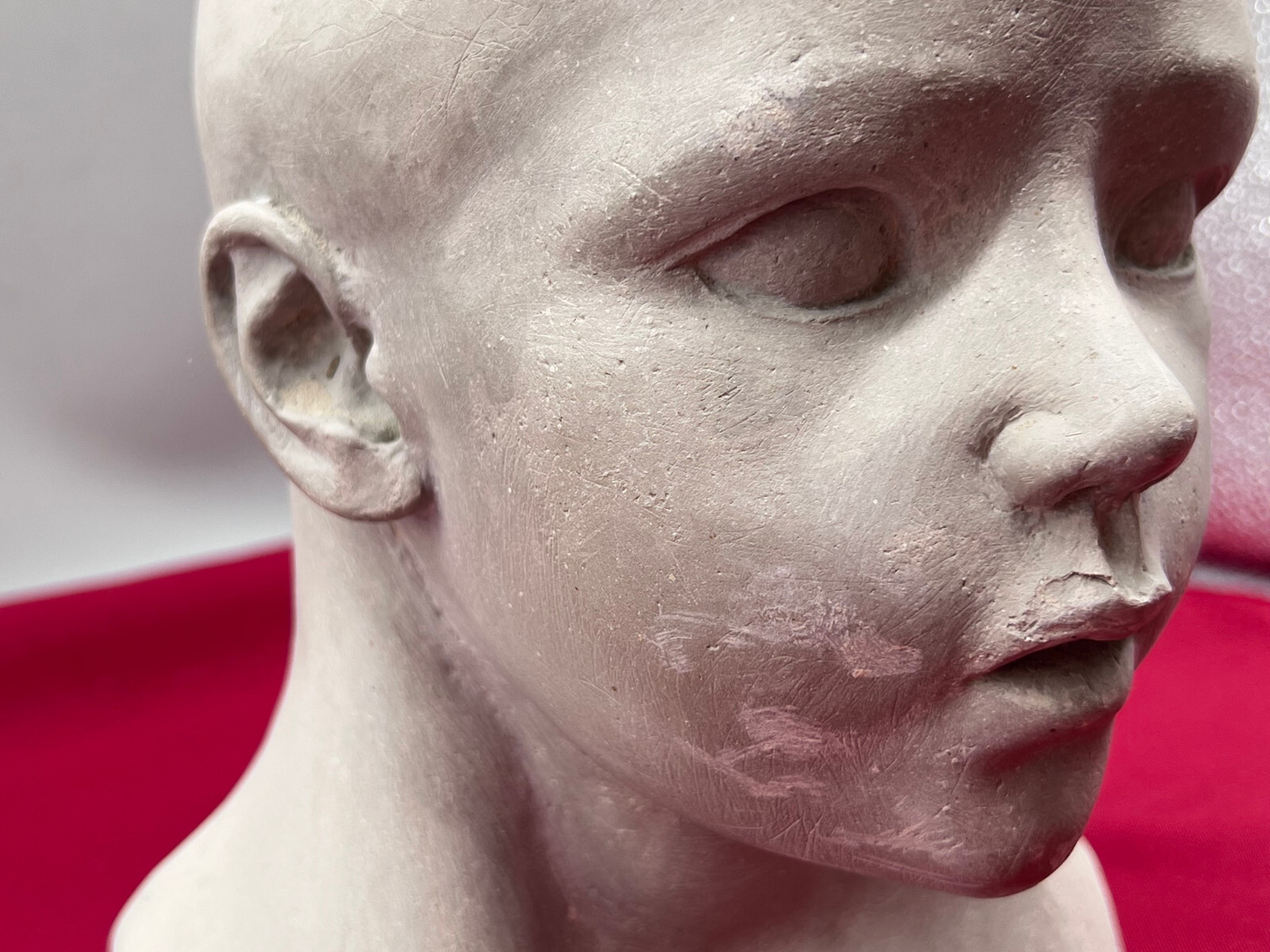 KERAMIK BÜSTE HANDGEARBEITET KOPF EINES KINDES – Bild 8