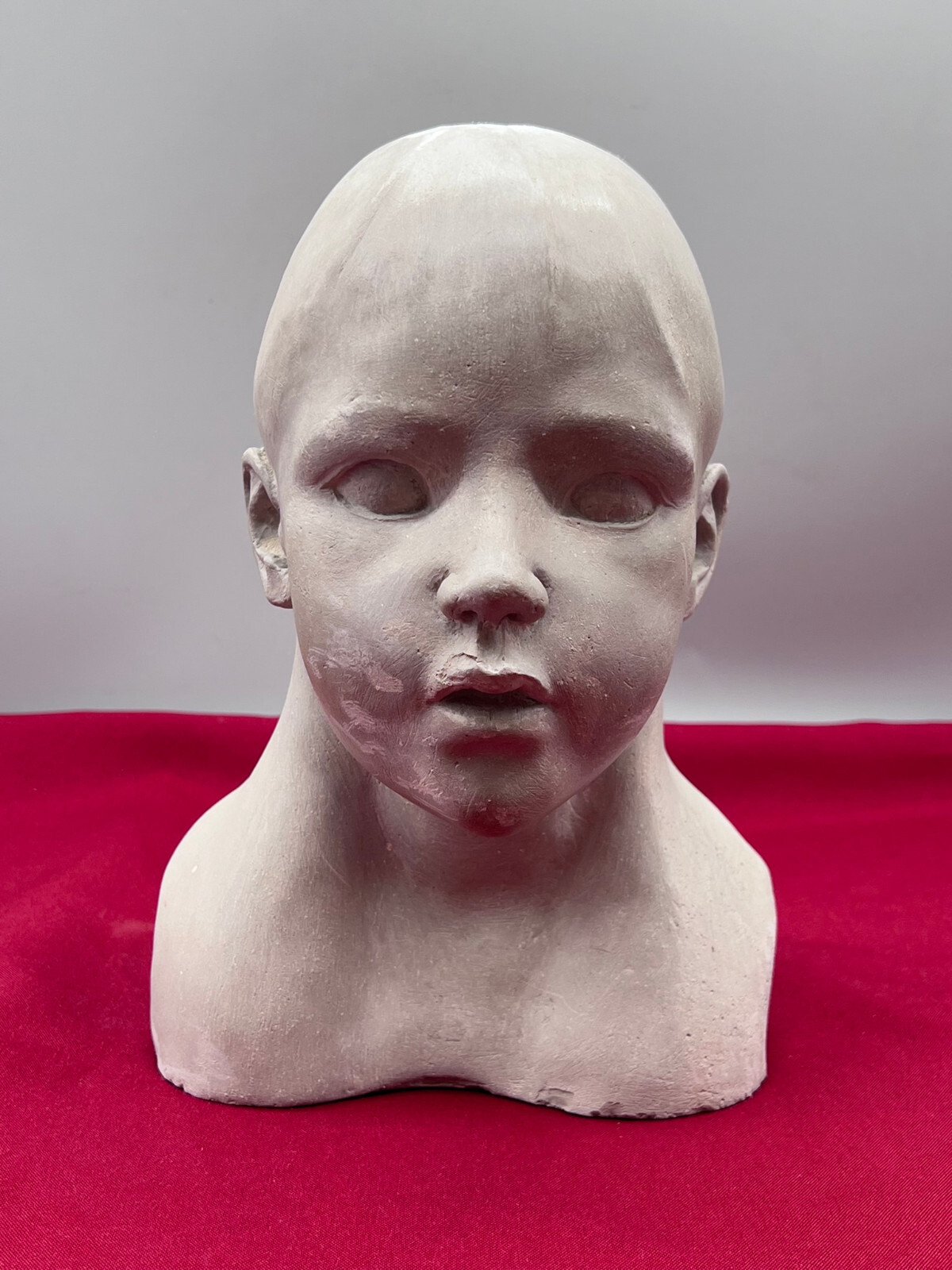 KERAMIK BÜSTE HANDGEARBEITET KOPF EINES KINDES