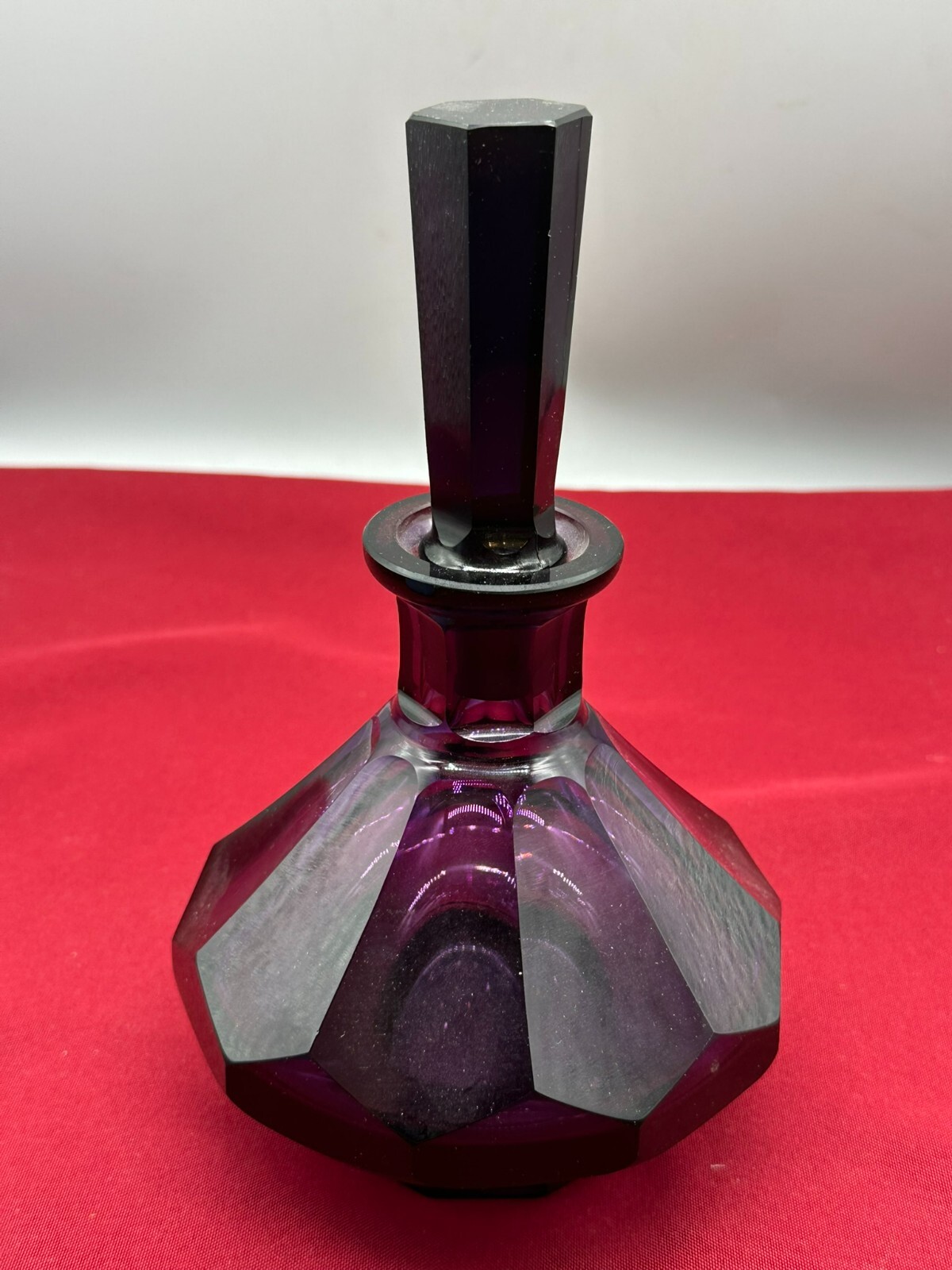 ANTIKE KARAFFE FLASCHE MUNDGEBLASEN SCHLEIFDEKOR BÖHMEN UM 1920 LIKÖRKARAFFE – Bild 5