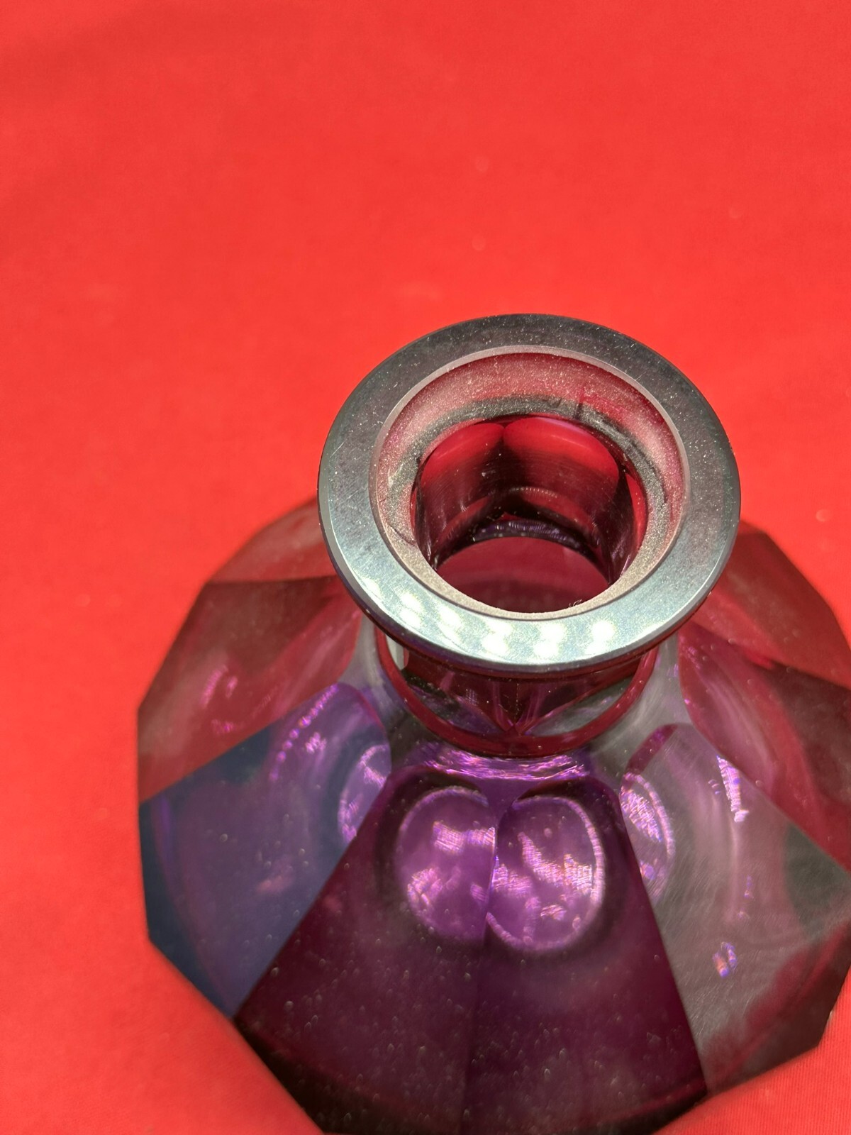 ANTIKE KARAFFE FLASCHE MUNDGEBLASEN SCHLEIFDEKOR BÖHMEN UM 1920 LIKÖRKARAFFE – Bild 10