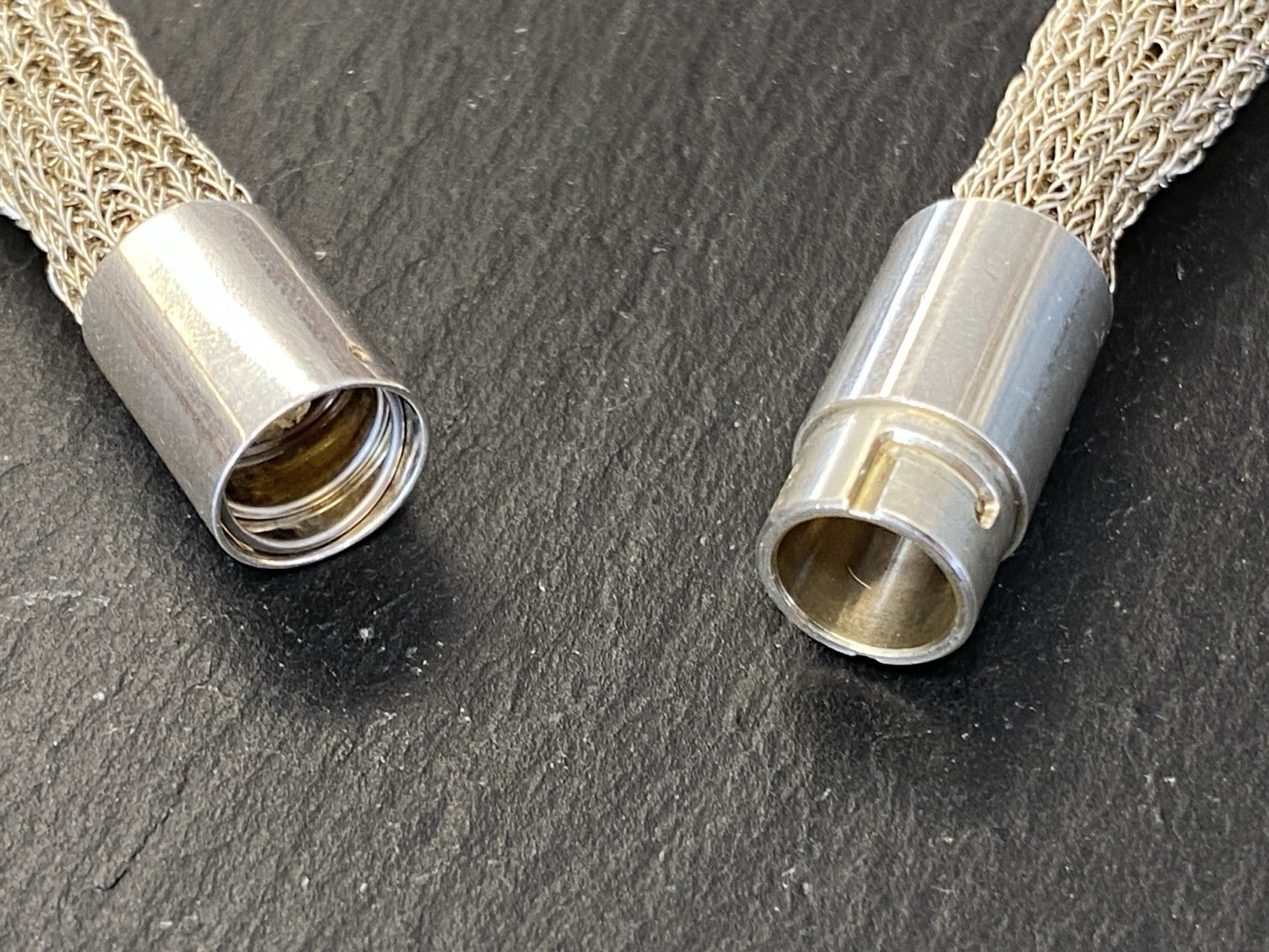 MODESCHMUCK RÖHRENFÖRMIGE HALSKETTE 925 STERLING SILBER – Bild 12