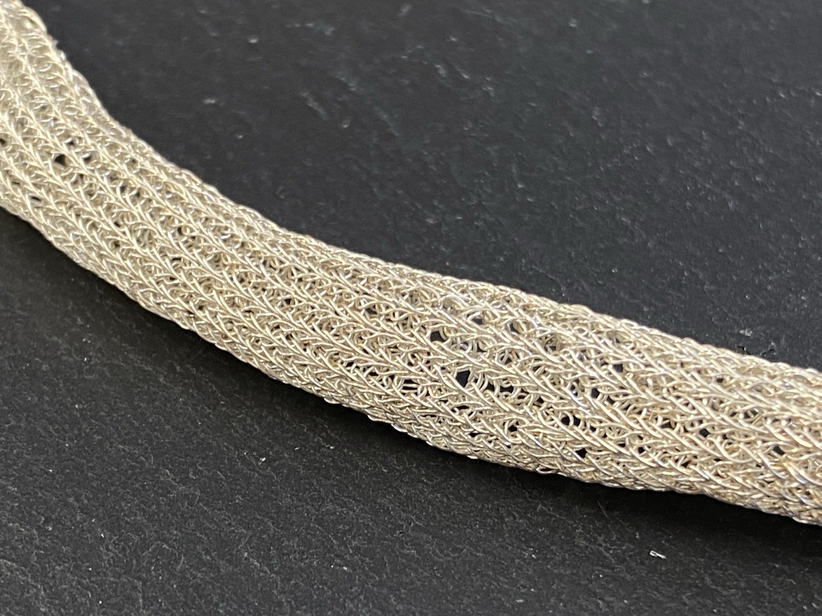 MODESCHMUCK RÖHRENFÖRMIGE HALSKETTE 925 STERLING SILBER – Bild 14