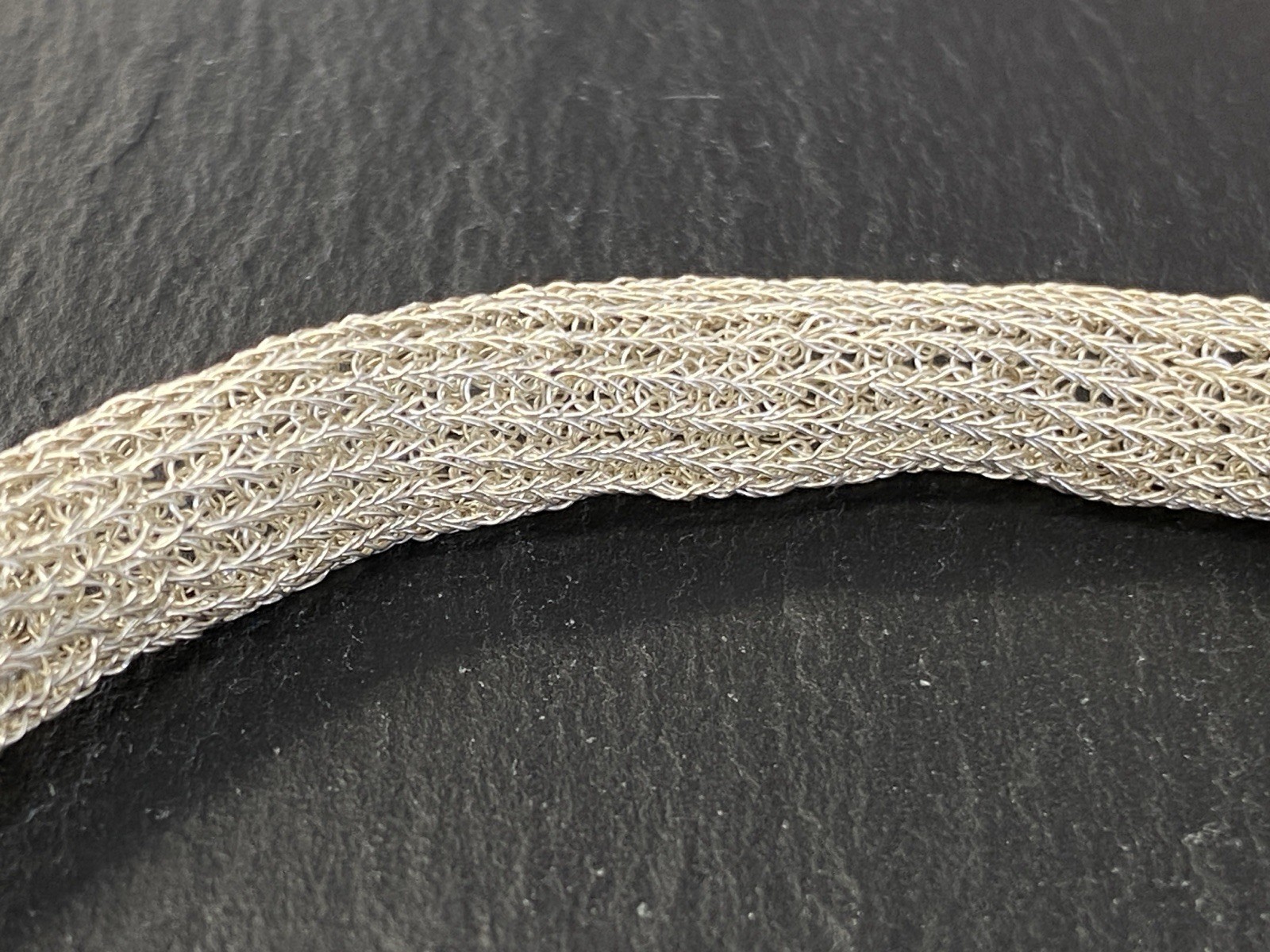 MODESCHMUCK RÖHRENFÖRMIGE HALSKETTE 925 STERLING SILBER – Bild 19