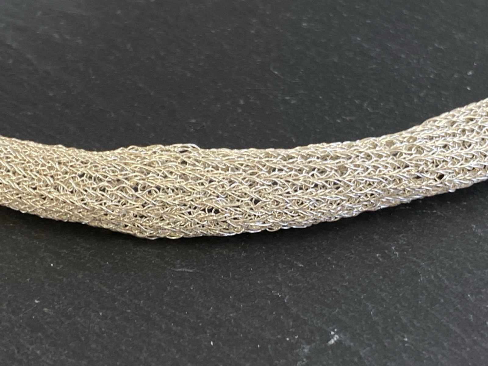 MODESCHMUCK RÖHRENFÖRMIGE HALSKETTE 925 STERLING SILBER – Bild 6