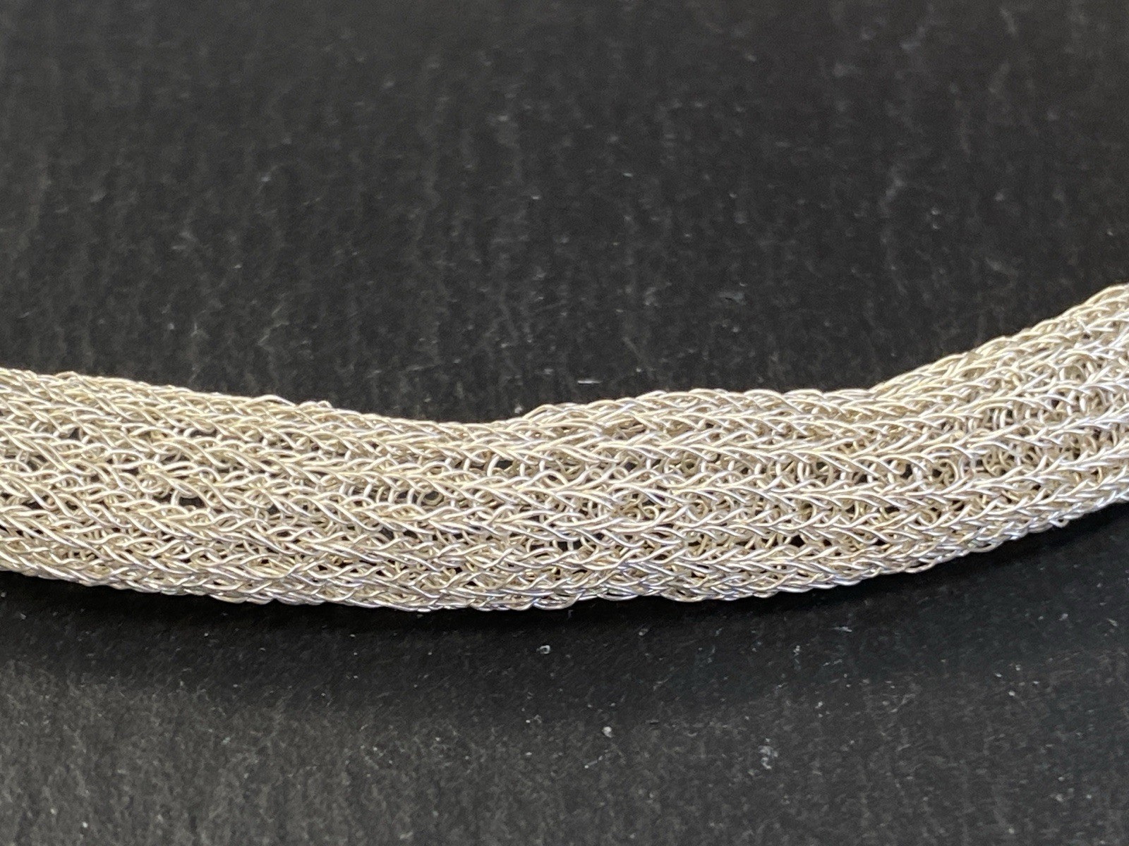 MODESCHMUCK RÖHRENFÖRMIGE HALSKETTE 925 STERLING SILBER – Bild 7