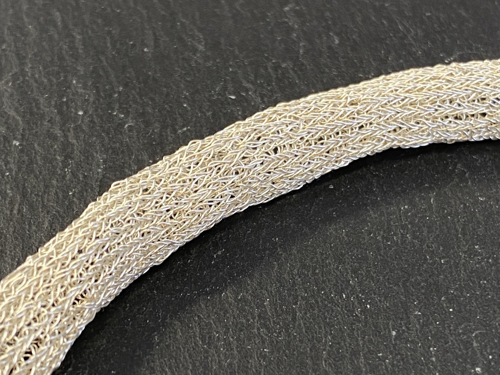 MODESCHMUCK RÖHRENFÖRMIGE HALSKETTE 925 STERLING SILBER – Bild 8