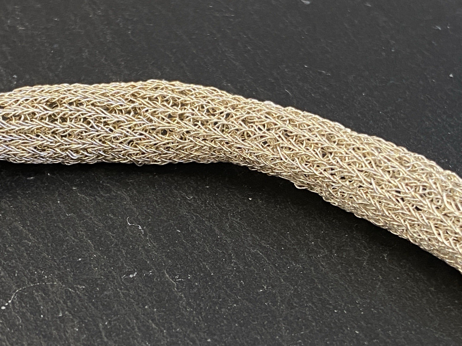 MODESCHMUCK RÖHRENFÖRMIGE HALSKETTE 925 STERLING SILBER – Bild 9