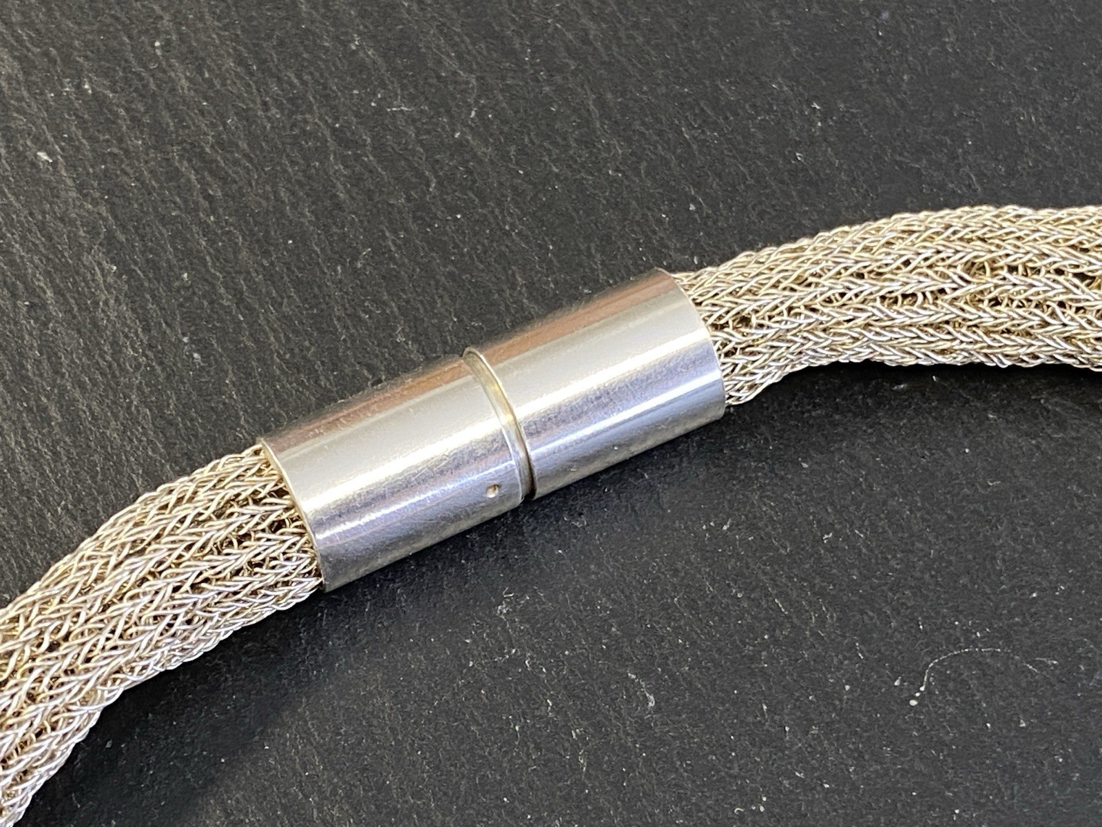 MODESCHMUCK RÖHRENFÖRMIGE HALSKETTE 925 STERLING SILBER – Bild 10