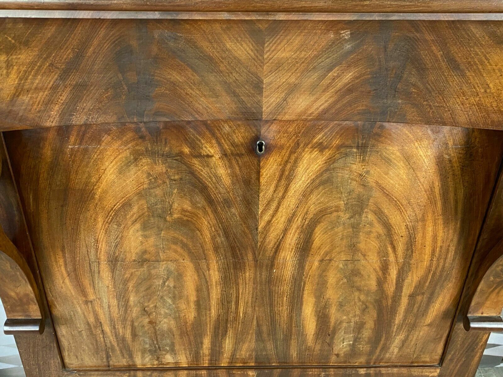 EMPIRE SEKRETÄR BIEDERMEIER UM 1820 HOLZ MAHAGONI-FURNIERT SCHÖNES INNENLEBEN – Bild 6