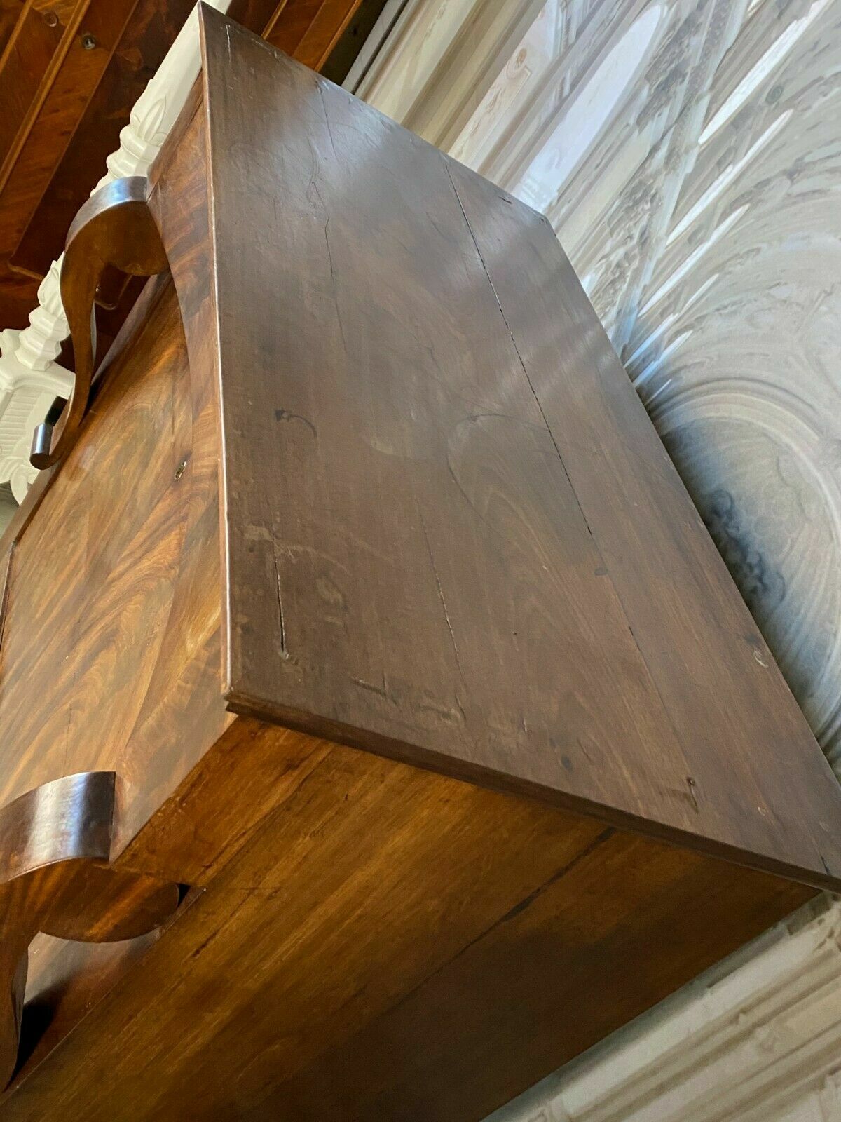 EMPIRE SEKRETÄR BIEDERMEIER UM 1820 HOLZ MAHAGONI-FURNIERT SCHÖNES INNENLEBEN – Bild 7