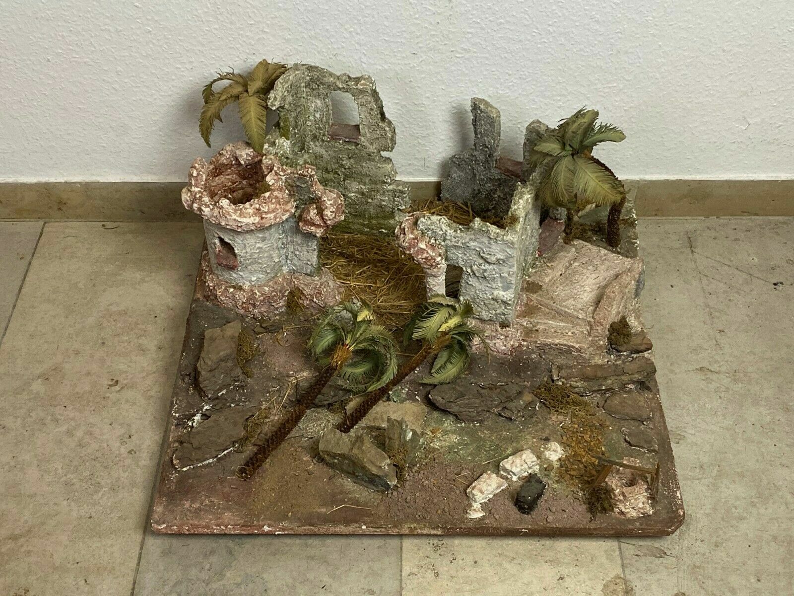 ORIENTALISCHE KRIPPE KRIPPENLANDSCHAFT OHNE FIGUREN GRÖSSE 10cm