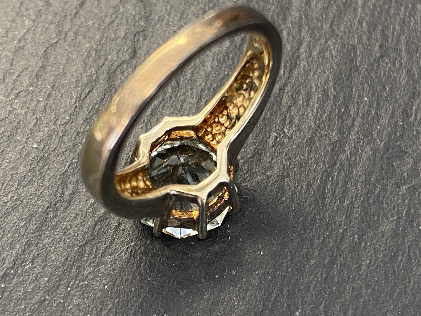 SOLITÄR DAMENRING RING STERLING SILBER 925 PRASIOLITH STERNEN SCHLIFF GR. 53 – Bild 11