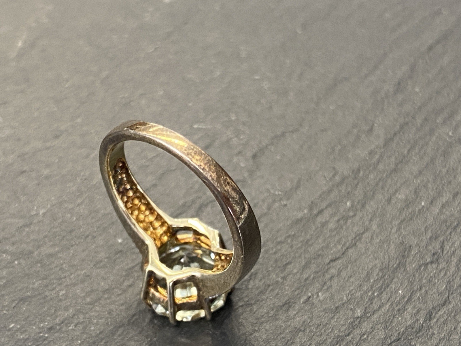 SOLITÄR DAMENRING RING STERLING SILBER 925 PRASIOLITH STERNEN SCHLIFF GR. 53 – Bild 14