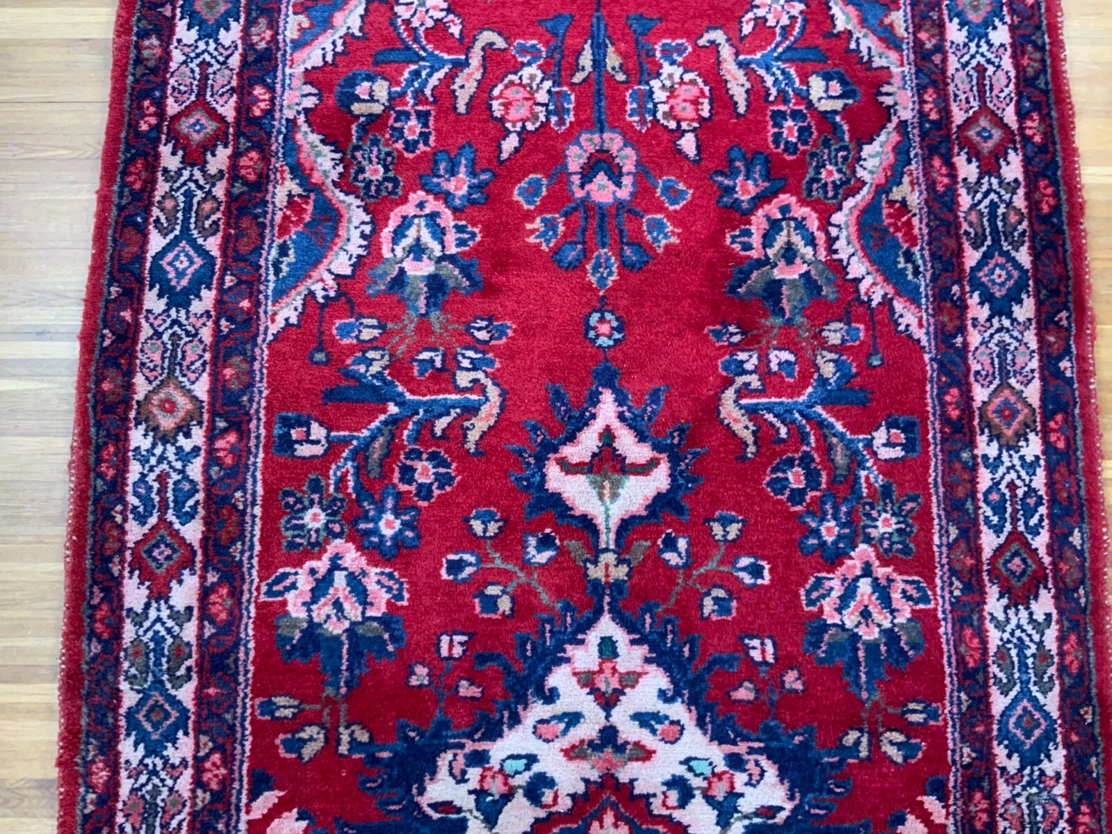 ORIENTTEPPICH HANDGEKNÜPFT PERSER AUS WOLLE 309x112cm FLORALE GESTALTUNG – Bild 8
