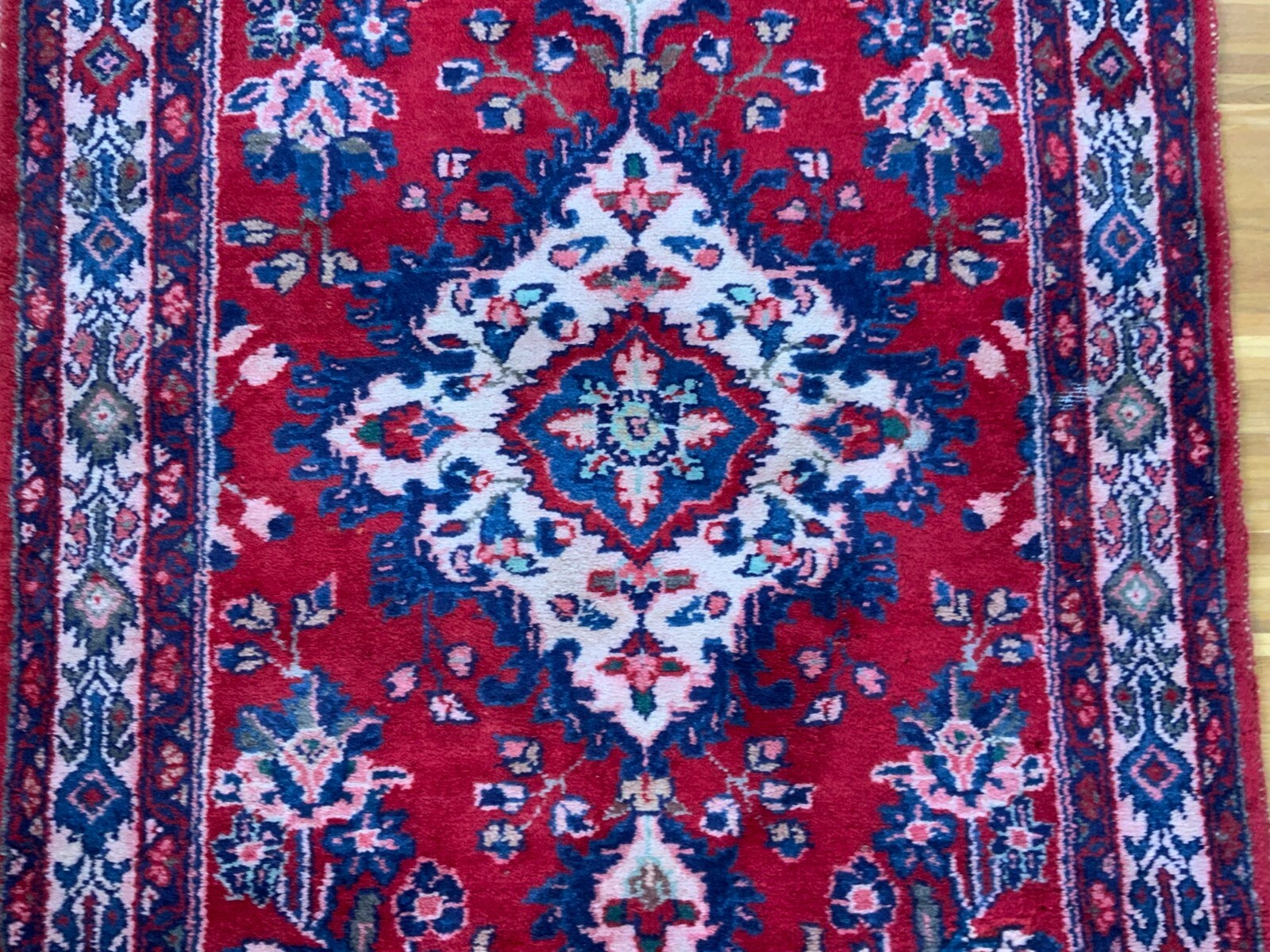 ORIENTTEPPICH HANDGEKNÜPFT PERSER AUS WOLLE 309x112cm FLORALE GESTALTUNG – Bild 9