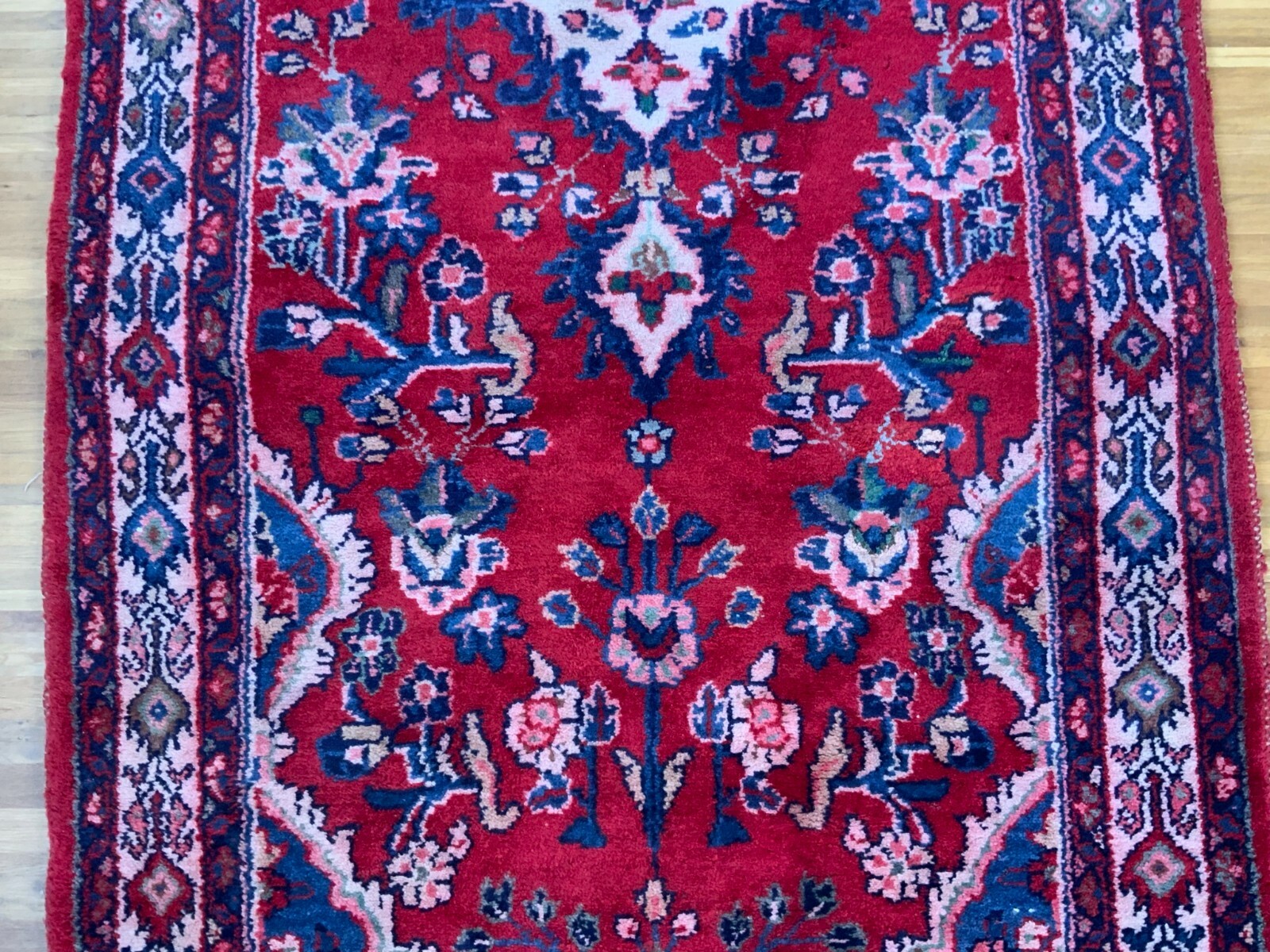 ORIENTTEPPICH HANDGEKNÜPFT PERSER AUS WOLLE 309x112cm FLORALE GESTALTUNG – Bild 10