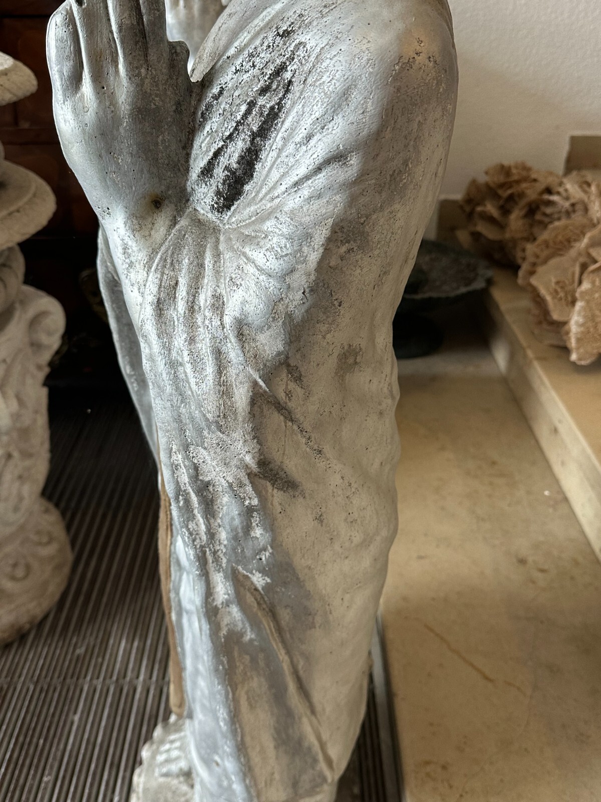GARTEN FIGUR GROSSER BUDDHA AUS BETON HANDBEMALT ca. 80kg 114cm – Bild 7