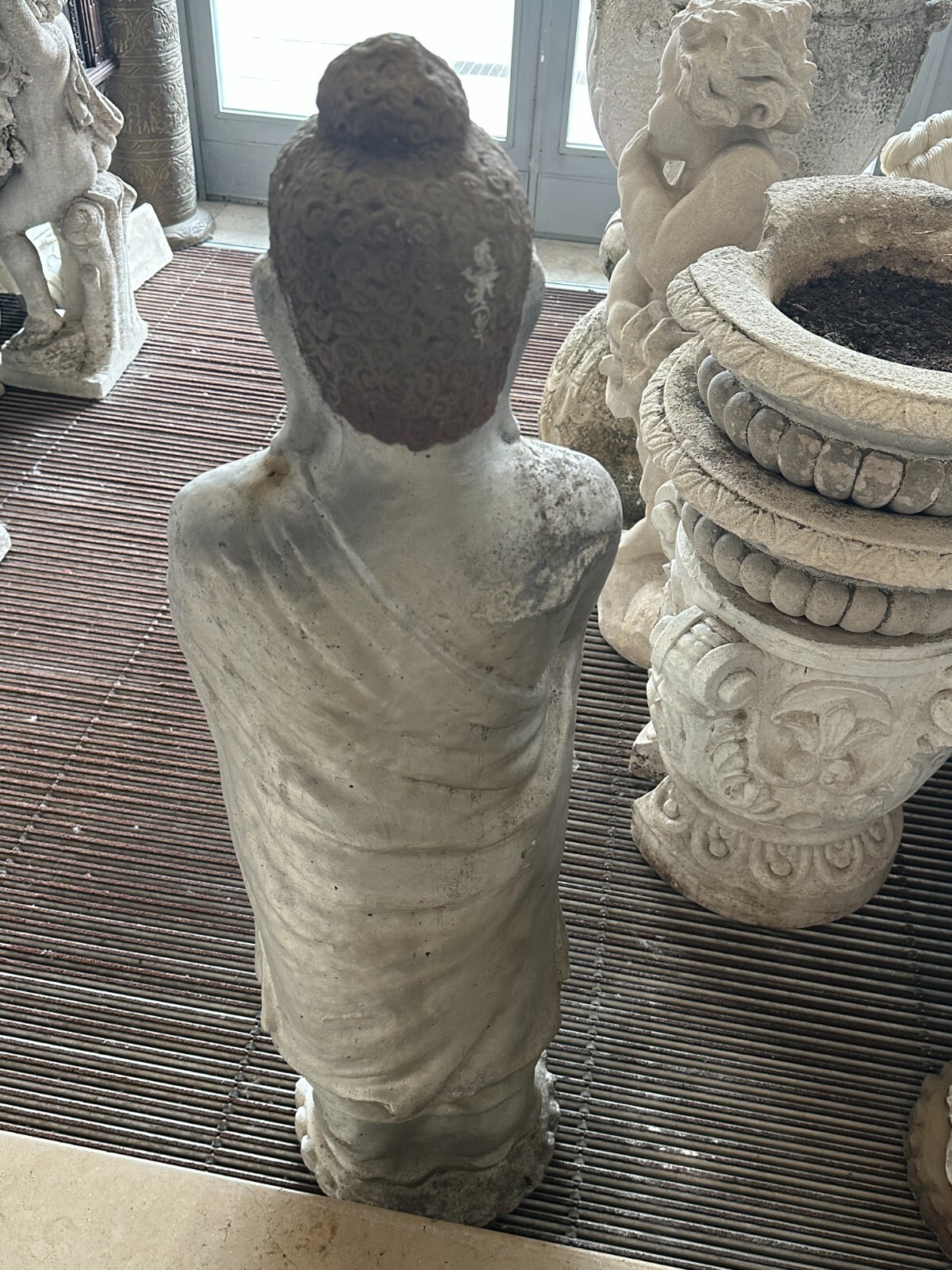 GARTEN FIGUR GROSSER BUDDHA AUS BETON HANDBEMALT ca. 80kg 114cm – Bild 8