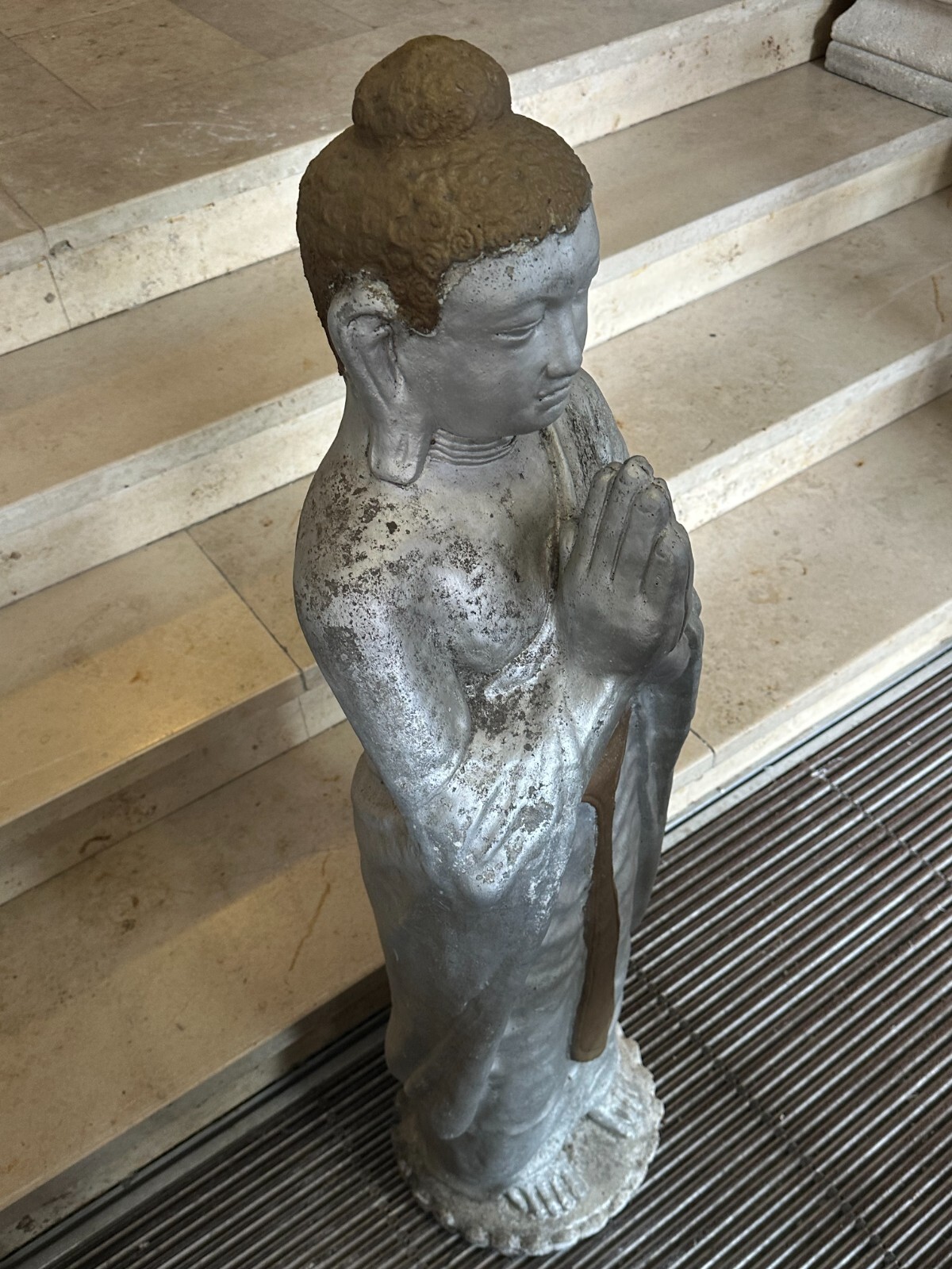 GARTEN FIGUR GROSSER BUDDHA AUS BETON HANDBEMALT ca. 80kg 114cm – Bild 9