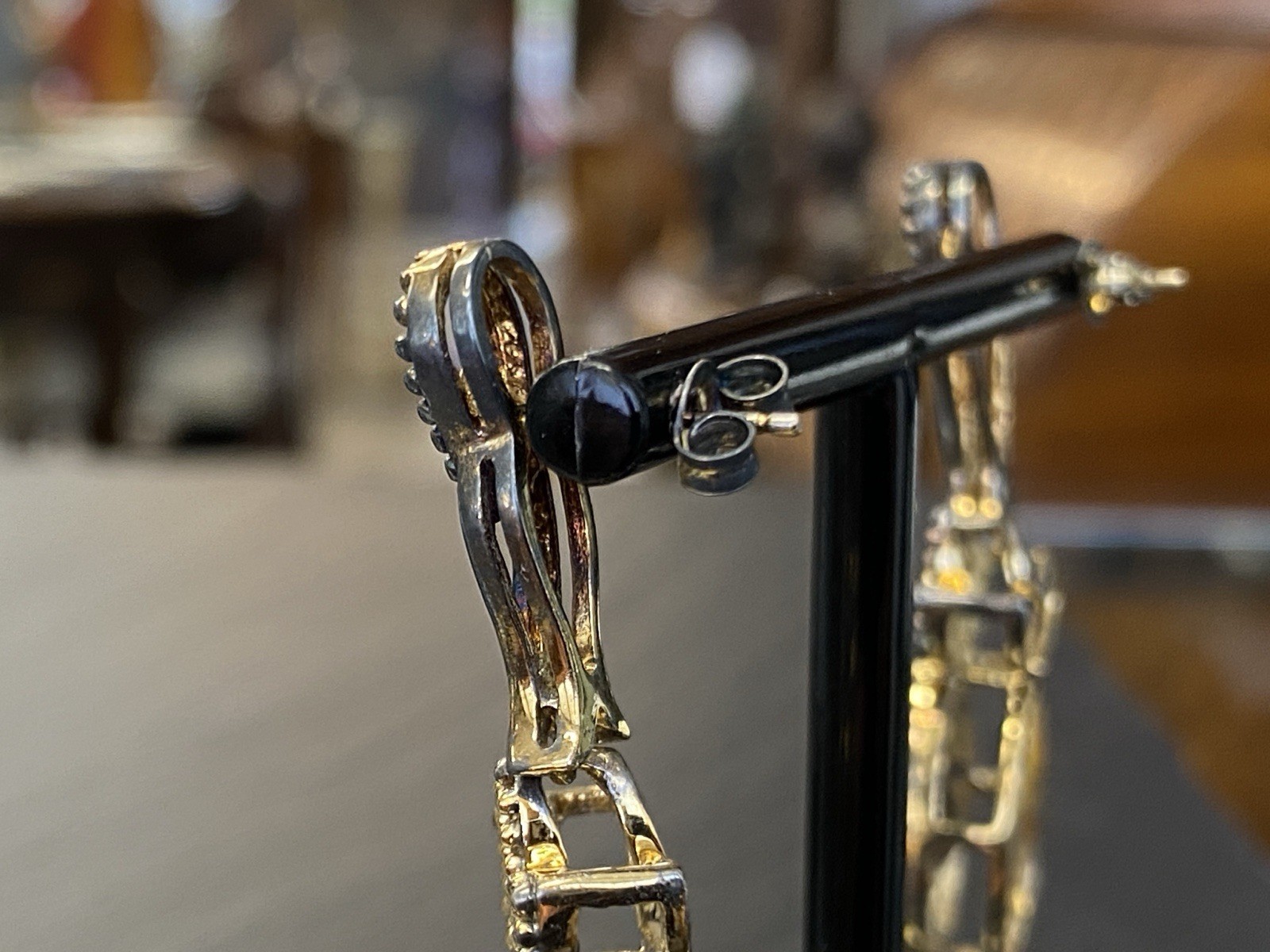 OHRHÄNGER RAUCHQUARZ 925 STERLING SILBER TROPFENSCHLIFF TROPFEN VERGOLDET – Bild 14