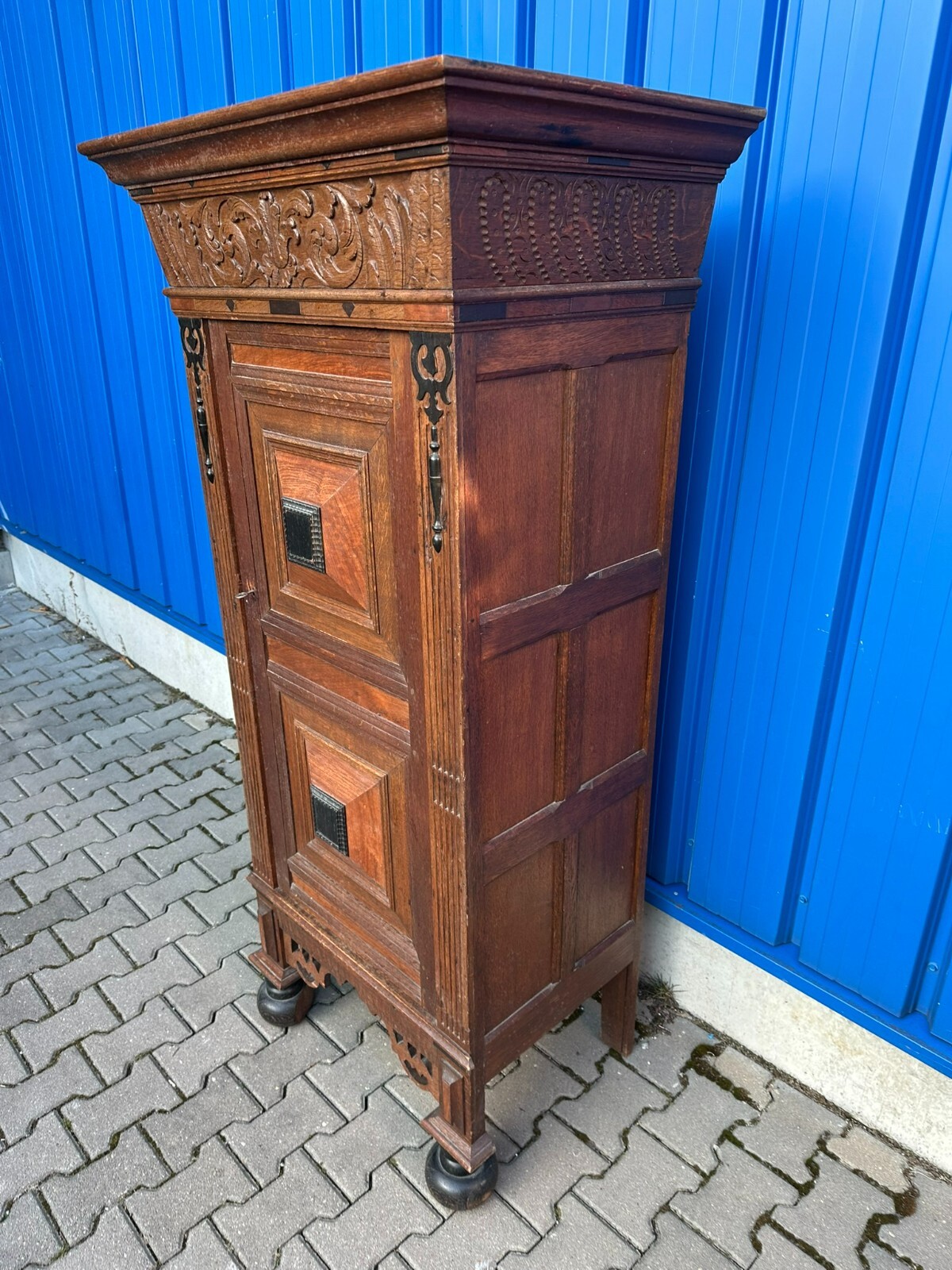 ANTIKER BAROCKSCHRANK AUS EICHE HOLLAND 19 TES JHDT KUGELFÜSSE PRUNKKRONE – Bild 3