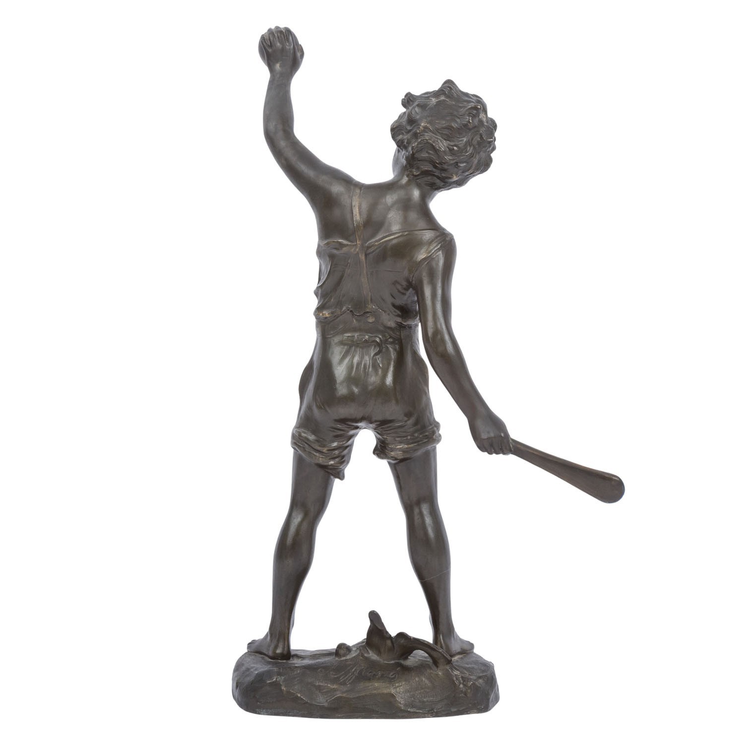 IFFLAND, FRANZ (1862-1935) CRICKET BOY BRONZE SKULPTUR – Bild 4