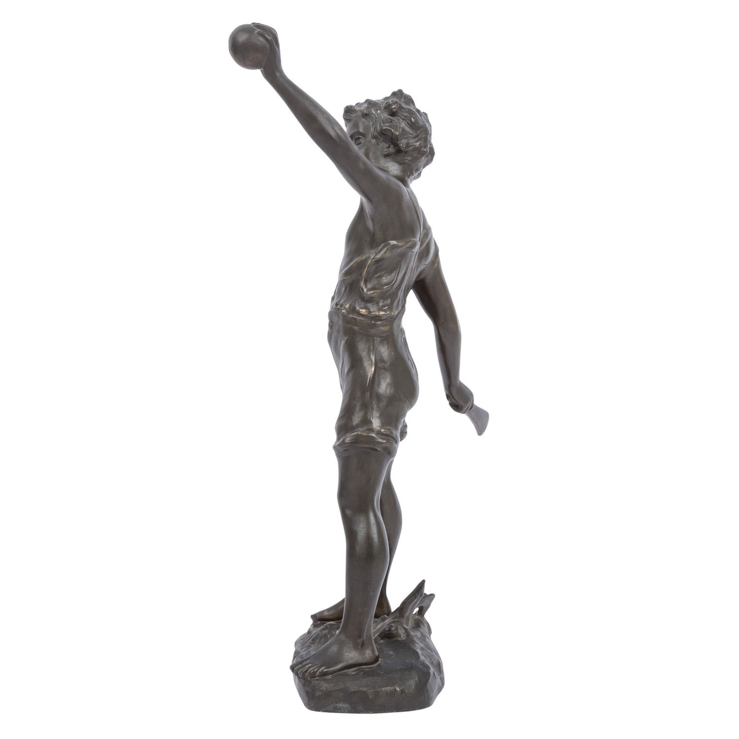 IFFLAND, FRANZ (1862-1935) CRICKET BOY BRONZE SKULPTUR – Bild 5