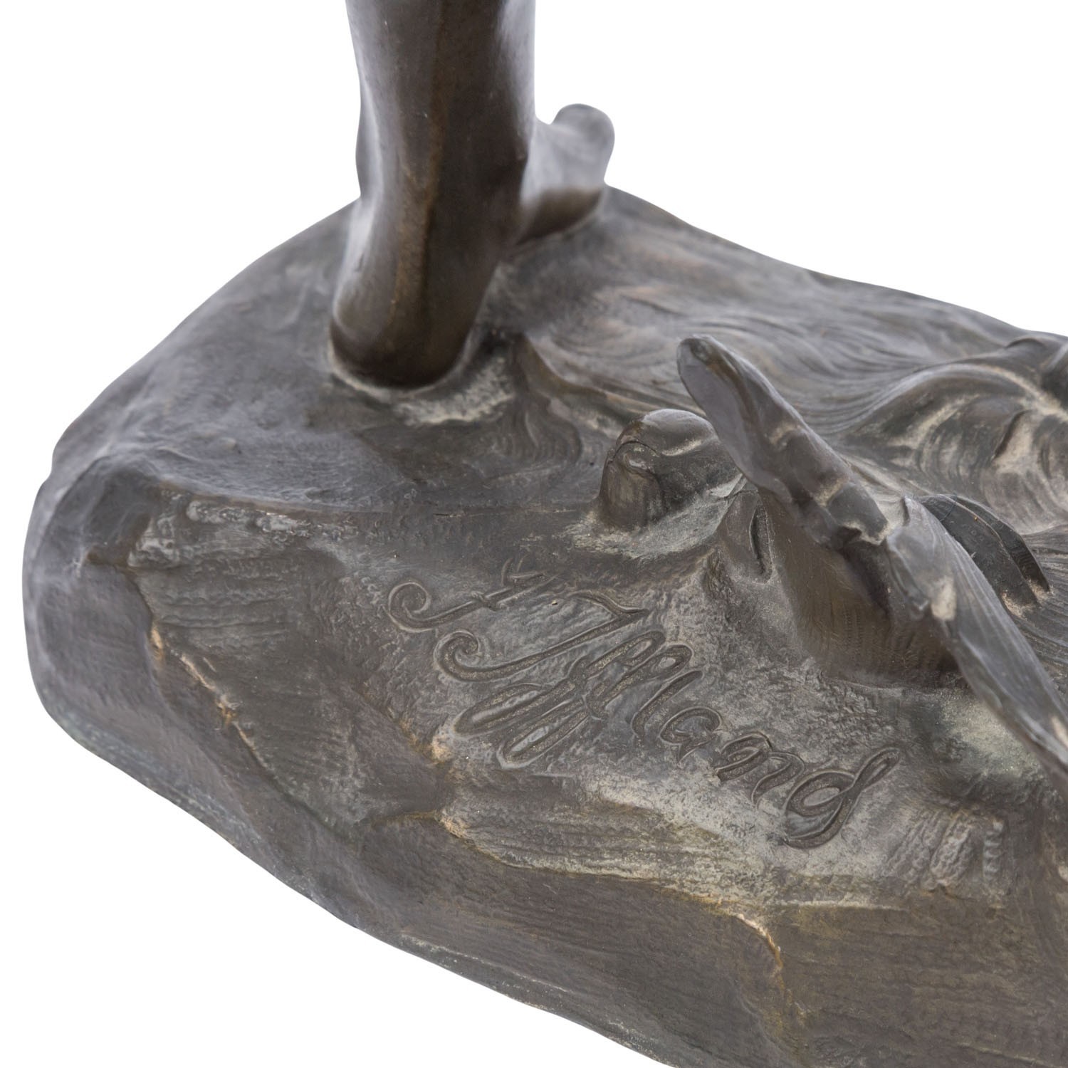 IFFLAND, FRANZ (1862-1935) CRICKET BOY BRONZE SKULPTUR – Bild 8