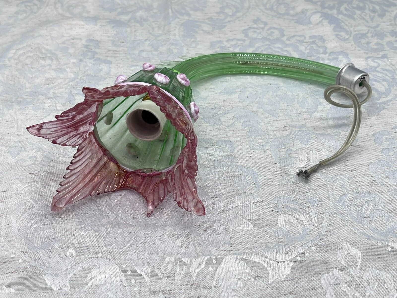 MURANO ERSATZTEIL AUS GLAS FÜR DECKENLAMPE LEUCHTER SEITENARM ARM
