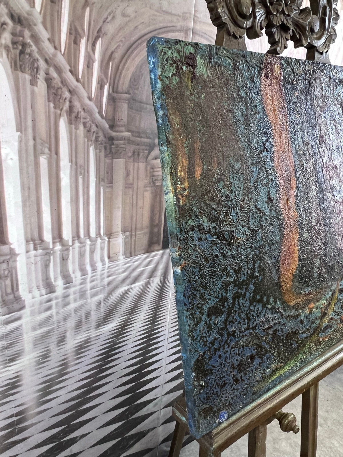 Modernes Acrylgemälde auf Leinwand, teils sehr pastös gearbeitet ABSTRAKT – Bild 13