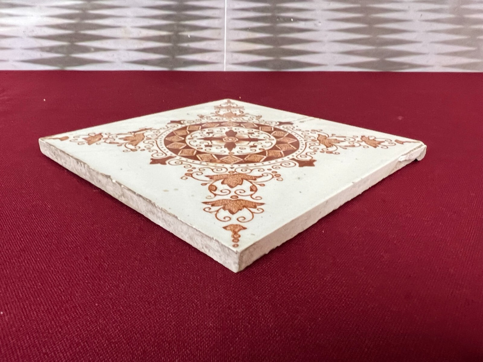 ANTIKE JUGENDSTIL FLIESEN 9 STÜCK SET KACHELN UM 1910 15x15cm AUS KERAMIK – Bild 11