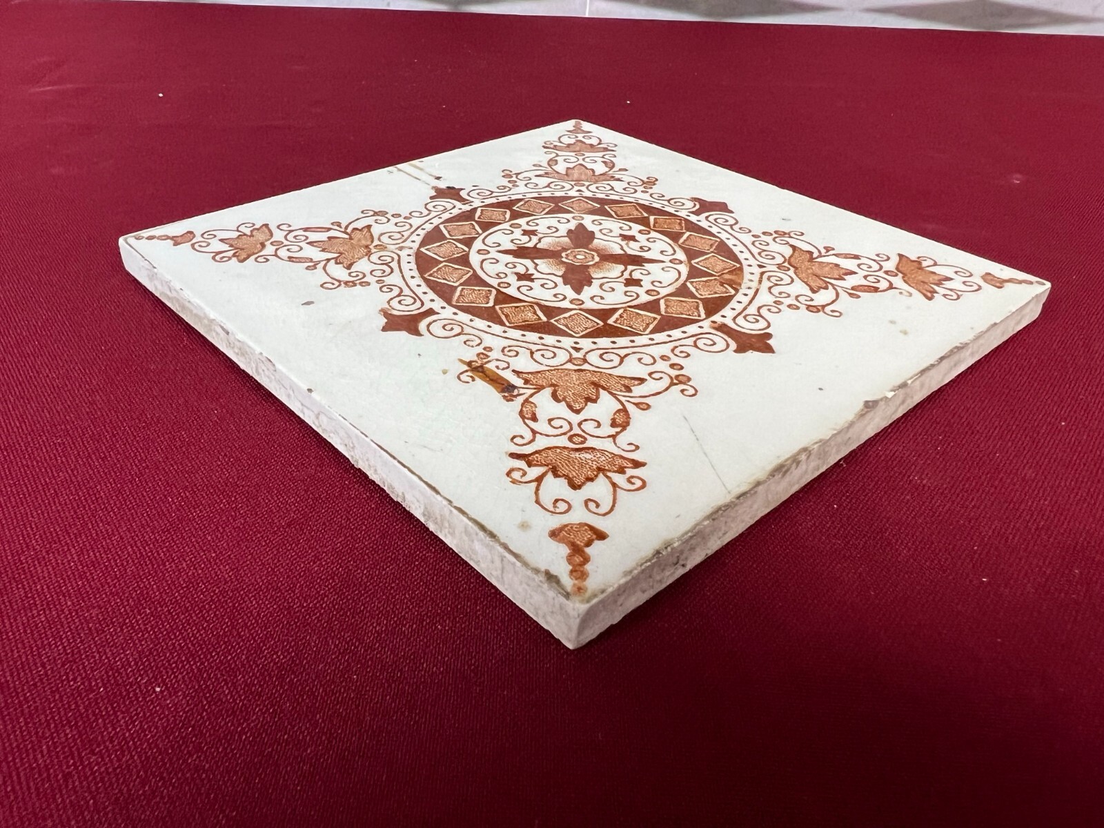 ANTIKE JUGENDSTIL FLIESEN 9 STÜCK SET KACHELN UM 1910 15x15cm AUS KERAMIK – Bild 12