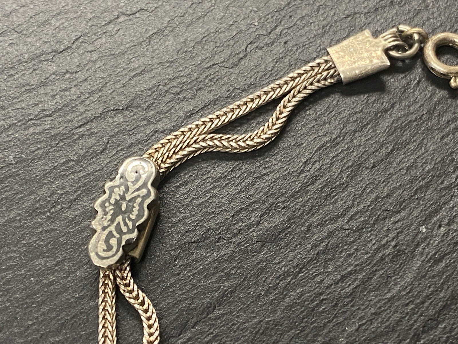 ARMBAND AUS 800 SILBER MIT MALACHIT CABOCHON UND EMAILLE – Bild 6