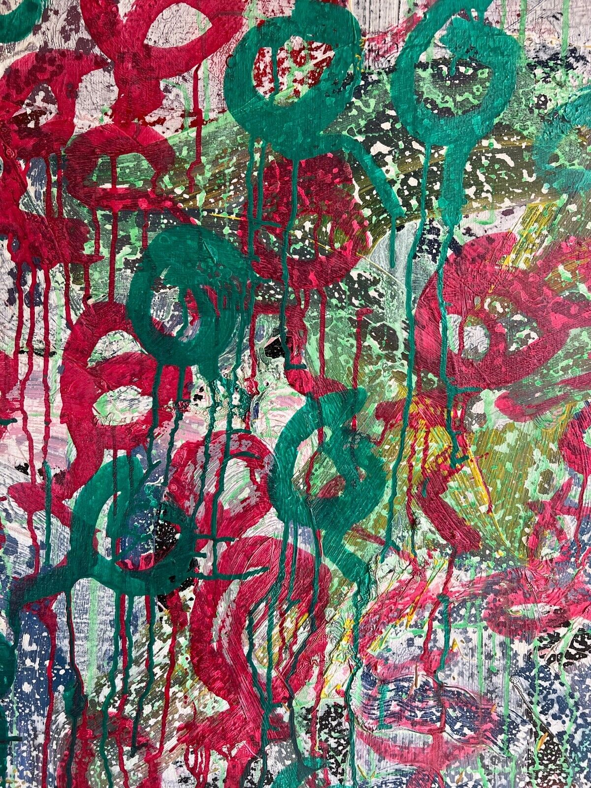 ACRYLGEMÄLDE MODERN GROSSES GEMÄLDE VON WALDEMAR KUFNER (1940-2016) 100x100cm – Bild 3